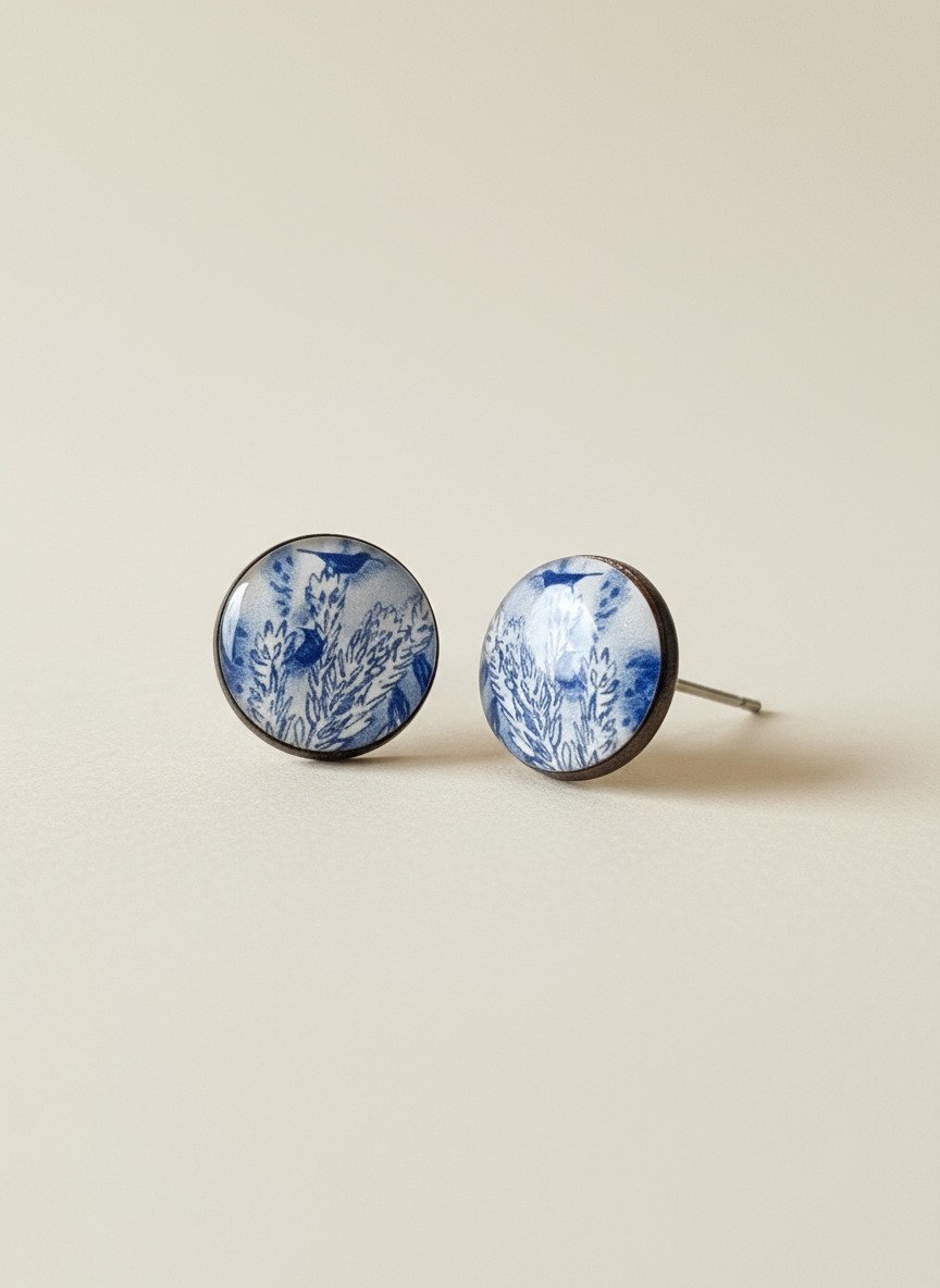 Delft Blue Large Studs