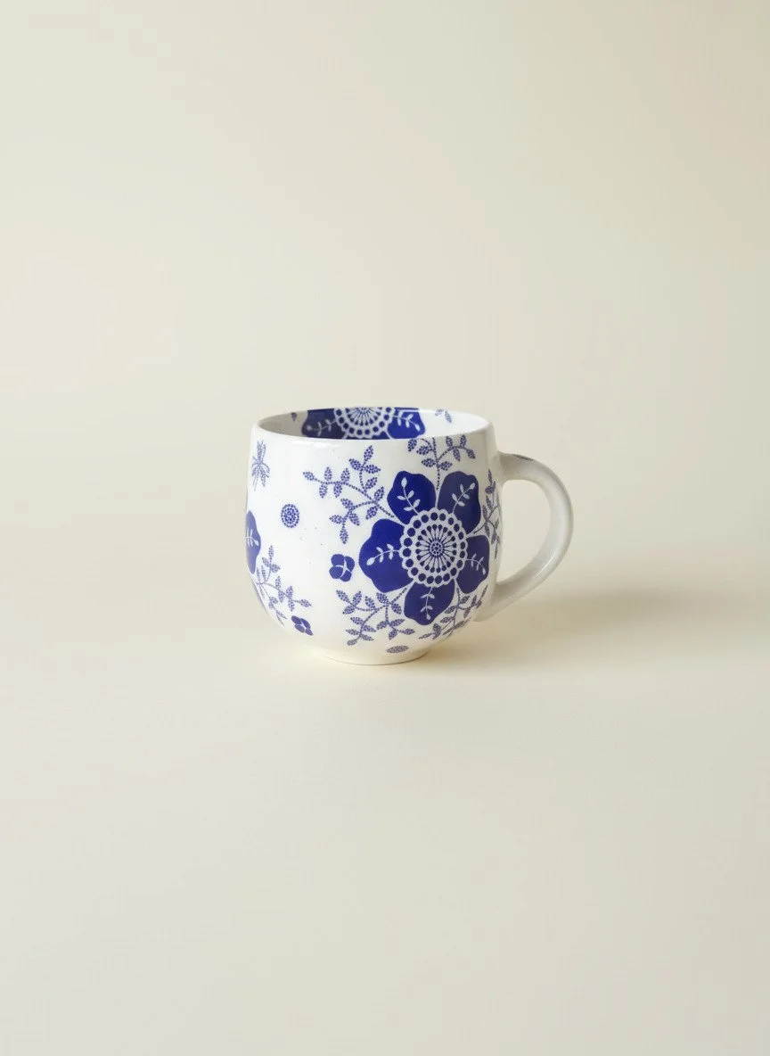 Floral Harmony Ceramic Mug