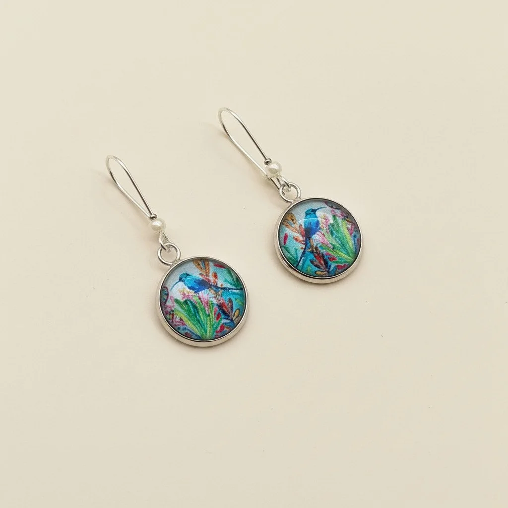 Blue Sunbird Dangles