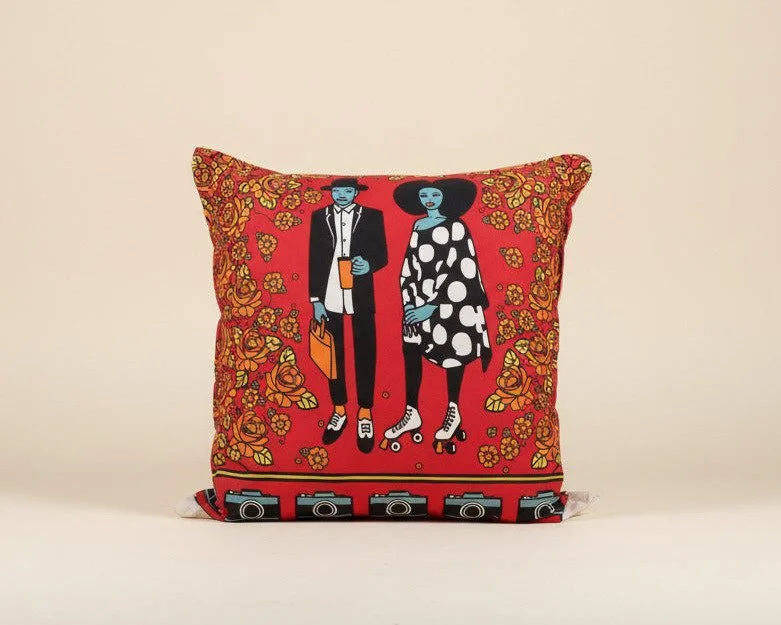 Retro Wedding Pillow Case