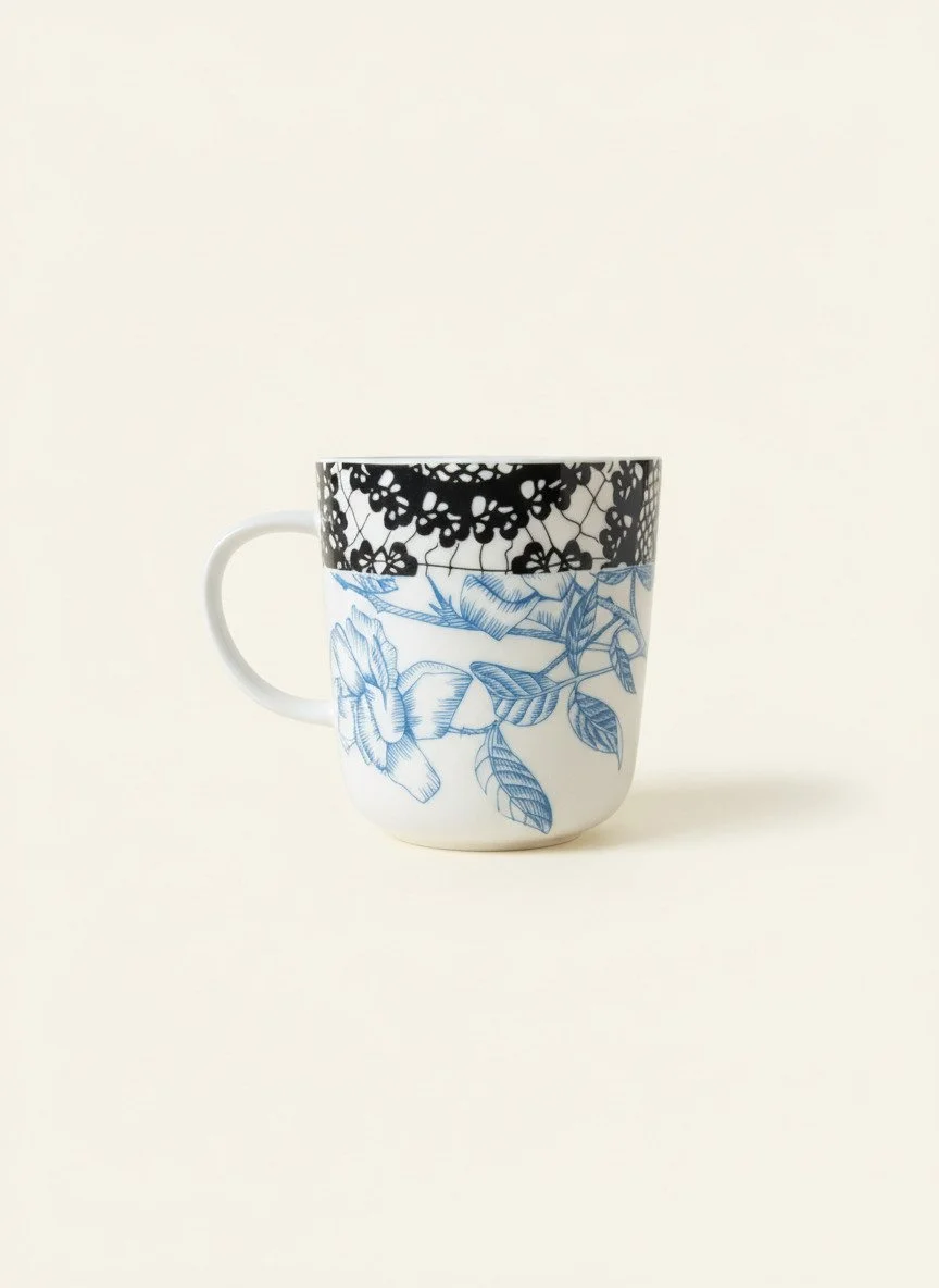 Floral Harmony Ceramic Mug