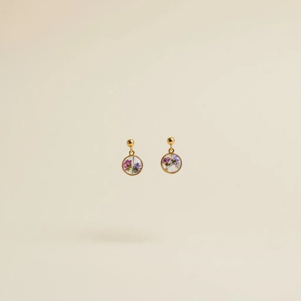 Fairy stud dangle pink