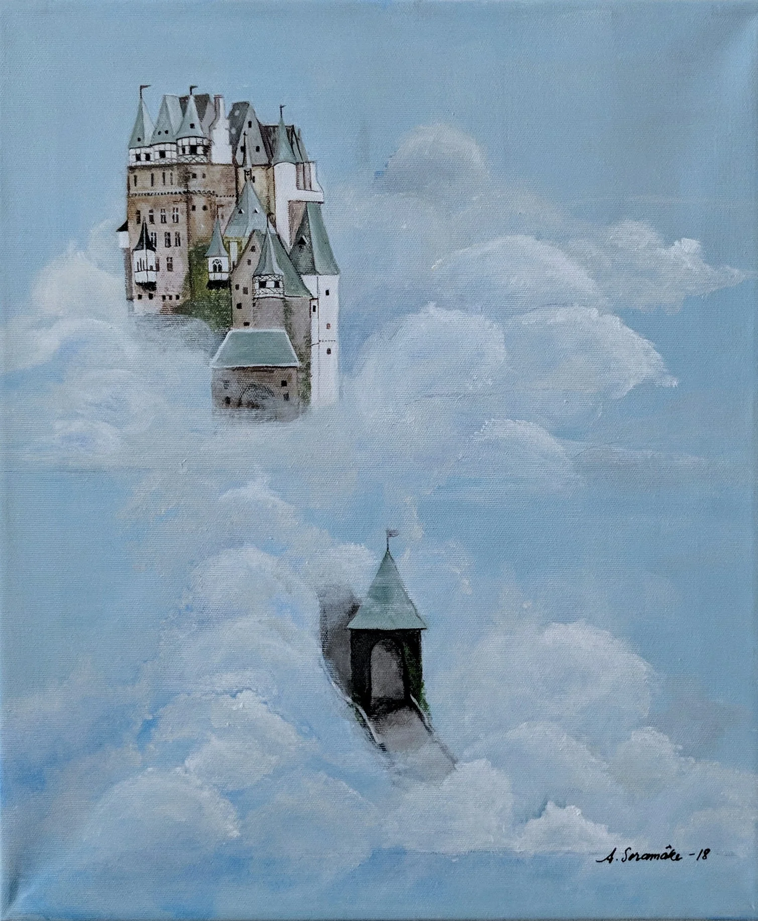 Pilvilinna | Acrylic | 46w 55h | SOLD