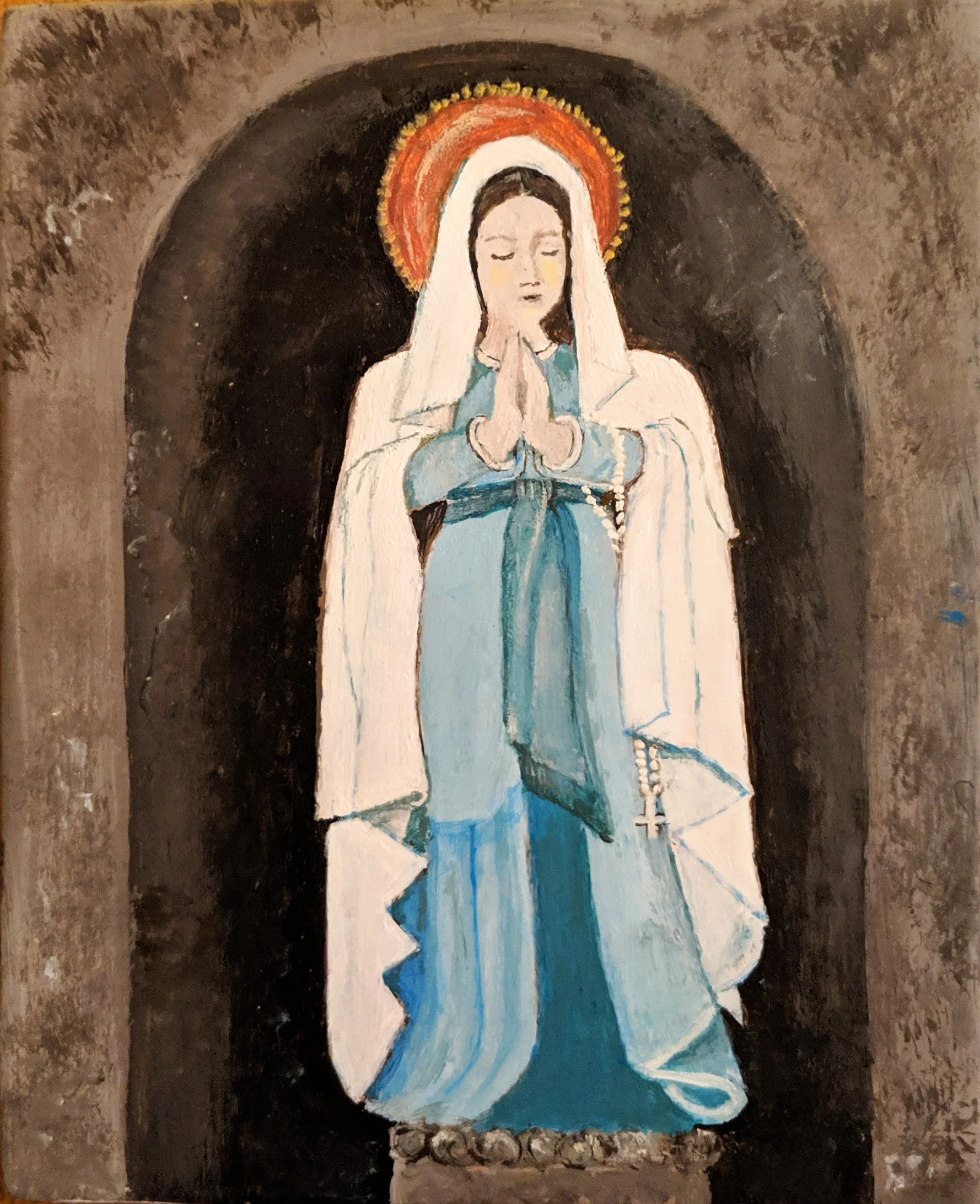 Odile 2 | Acrylic on plaster | 17w x 21h