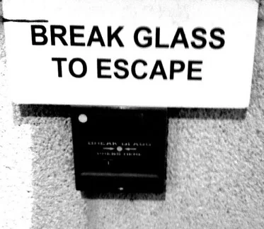 Break glass to escape by Mike via Flickr (CC BY 2.0)