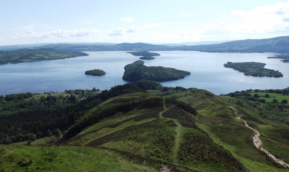 View from the summit of Conic Hill over Loch Lomond. Photo by Bianca Sala