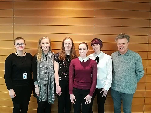 This year's winners and judges. L-R Jade Scott, Kate Powell, Jane Bugler, Alex Riddell, Kirsty Deacon, Kevin O'Dell.