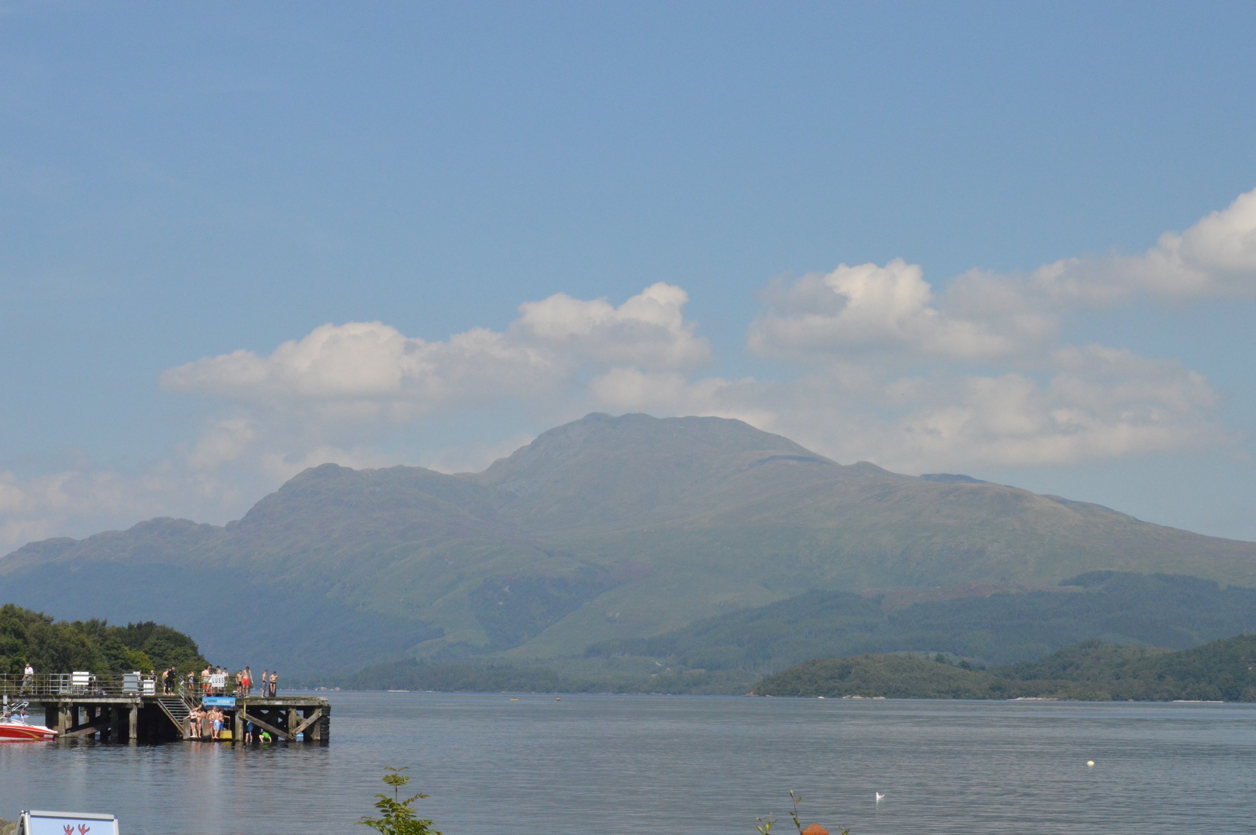 The view from the small beach at Luss