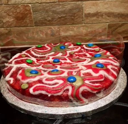 My cakey version of ‘The Zika virus and the Brain in a Dish’, entered in the 2017 PGR Bake Off