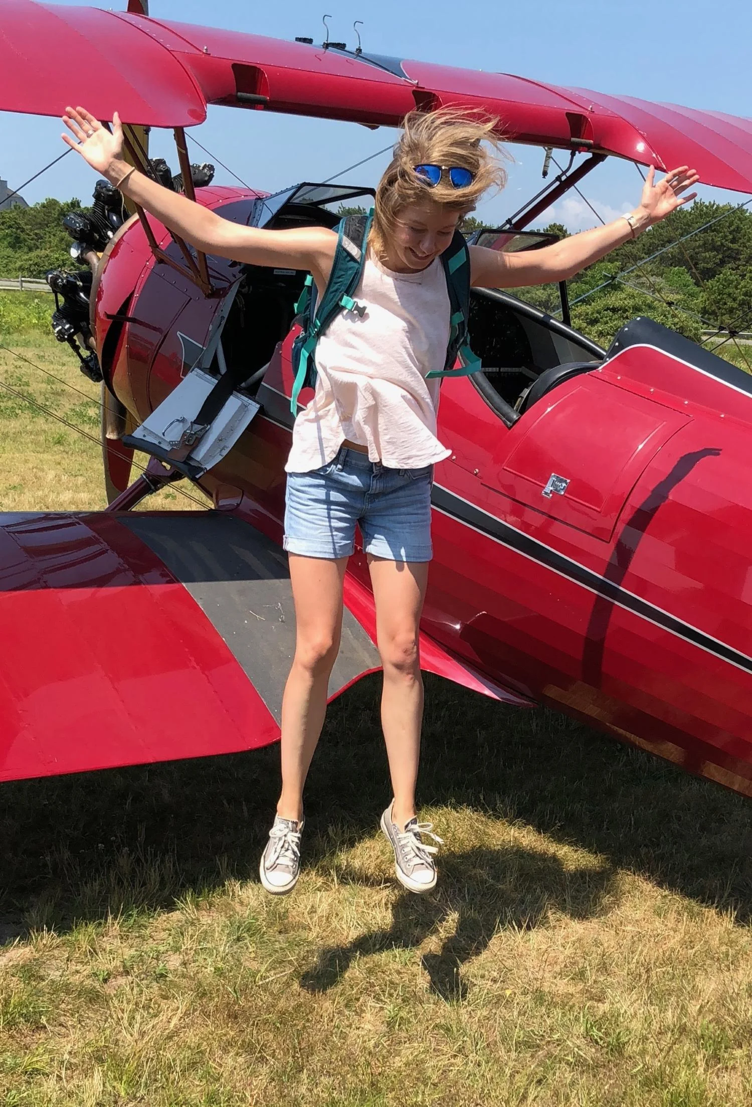 A researcher of the study courageously jumping with an empty backpack. Picture taken from Yeh et al, 2018. Reproduced from the Open Access article distributed in accordance with the Creative Commons Attribution Non Commercial (CC BY-NC 4.0) license, which permits others to distribute, remix, adapt, build upon this work non-commercially, and license their derivative works on different terms, provided the original work is properly cited and the use is non-commercial. See: http://creativecommons.org/licenses/by-nc/4.0/