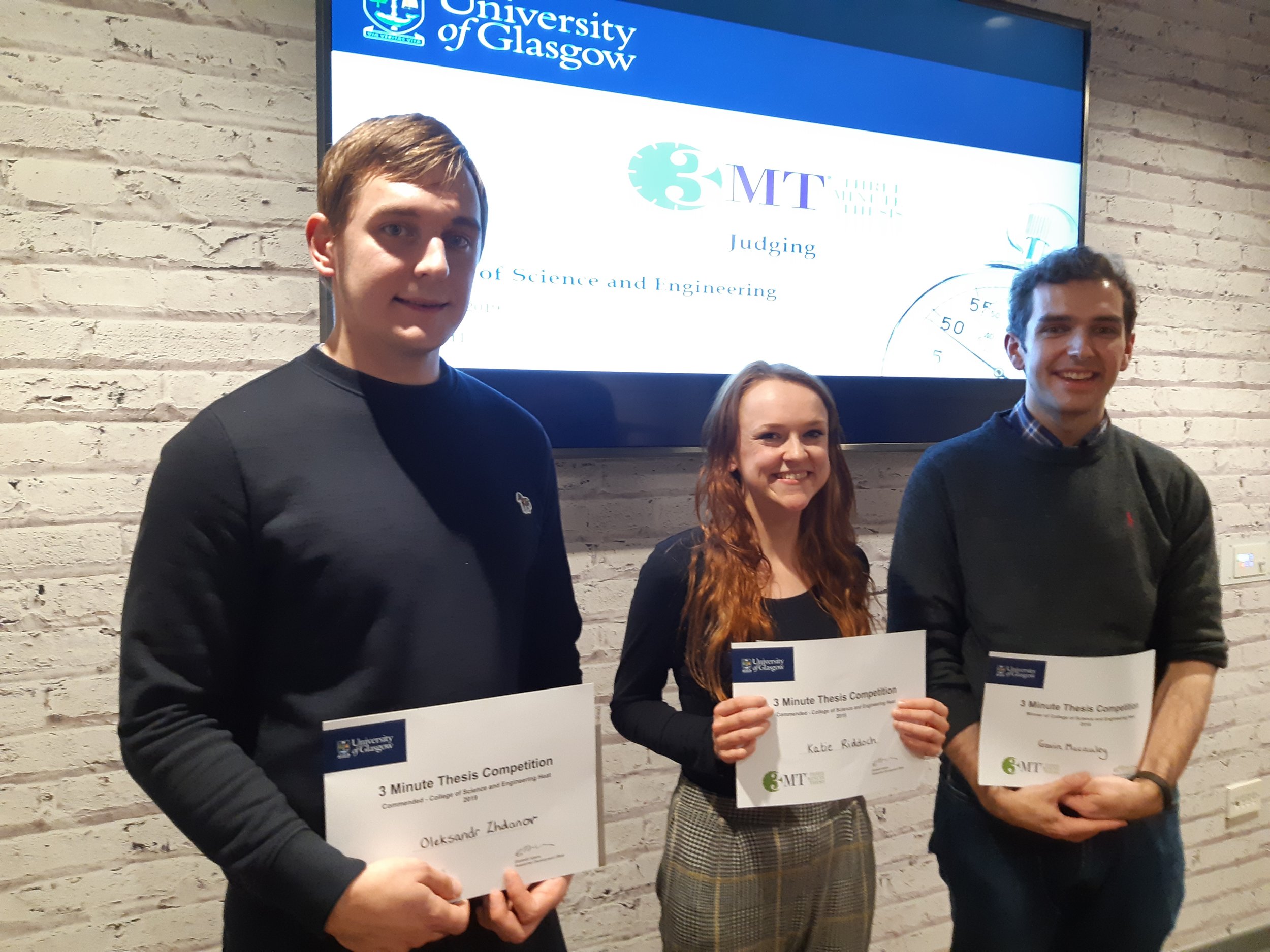 Winners and Runners up holding their certificates