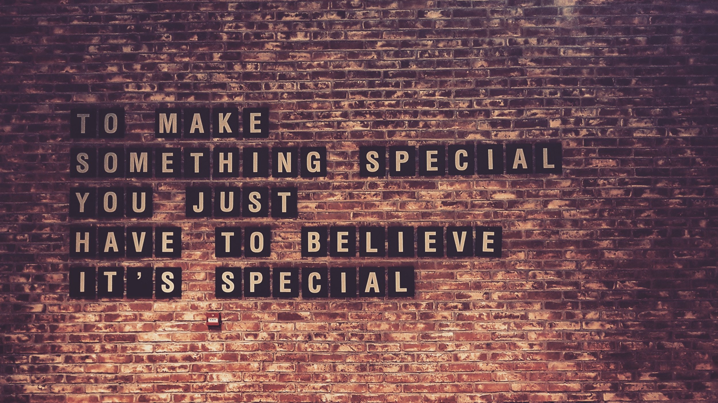 Wall displaying a quote