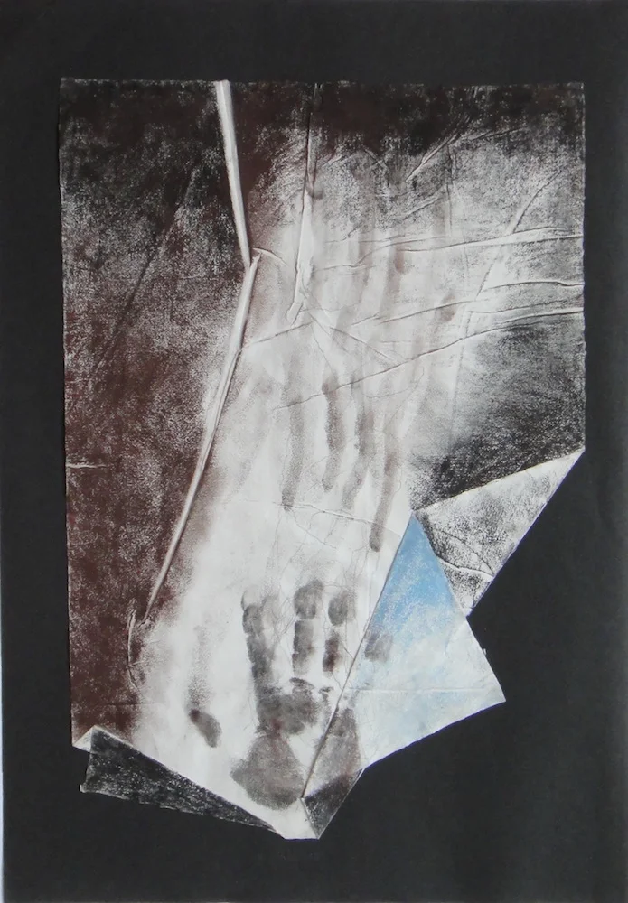 1993, Kresba z jaskyne, kombinovaná technika, 57x40 cm