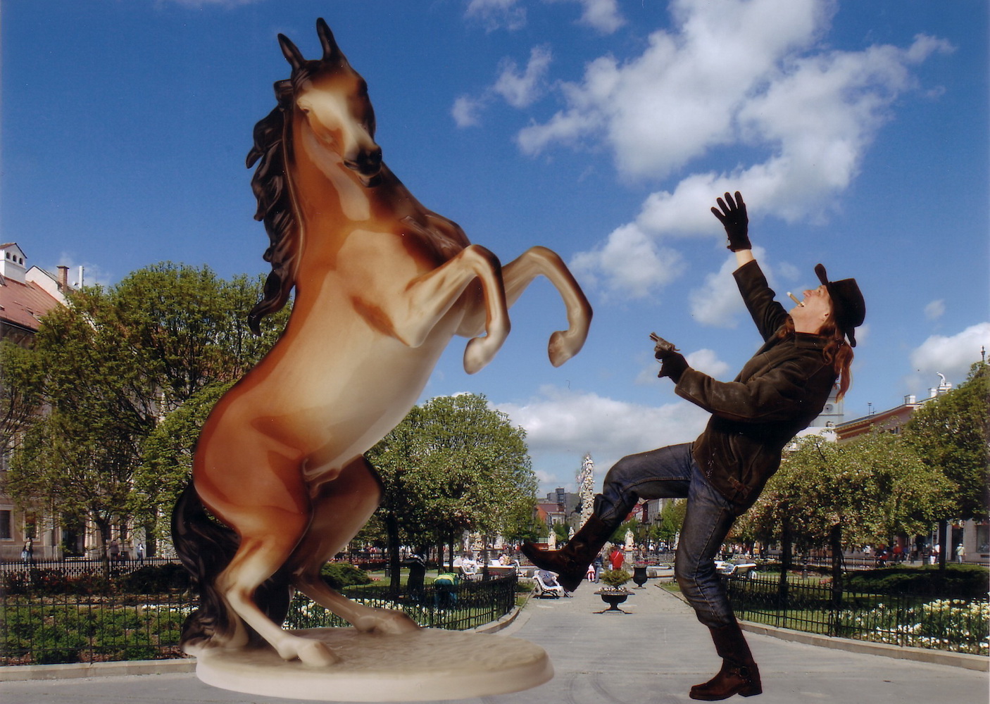 2008, Z tuctového cyklu Bukowski, fotomontáž, 12,5x18 cm