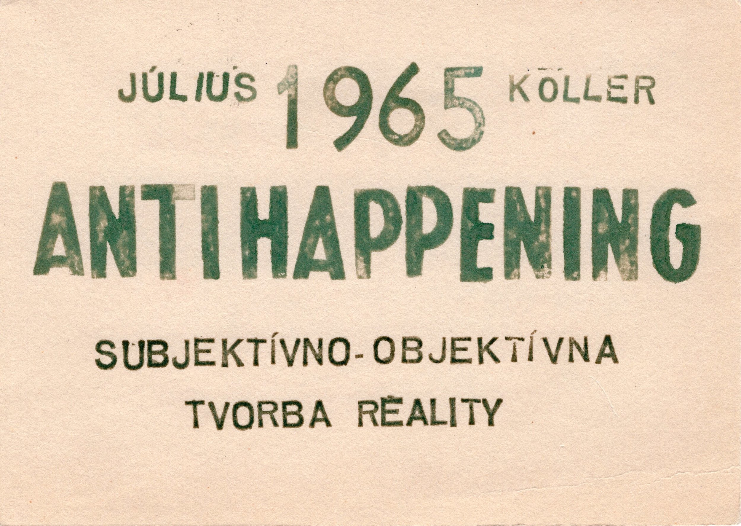 Koller Július, 1965, Antihappening, textkarta, 11x16.jpg