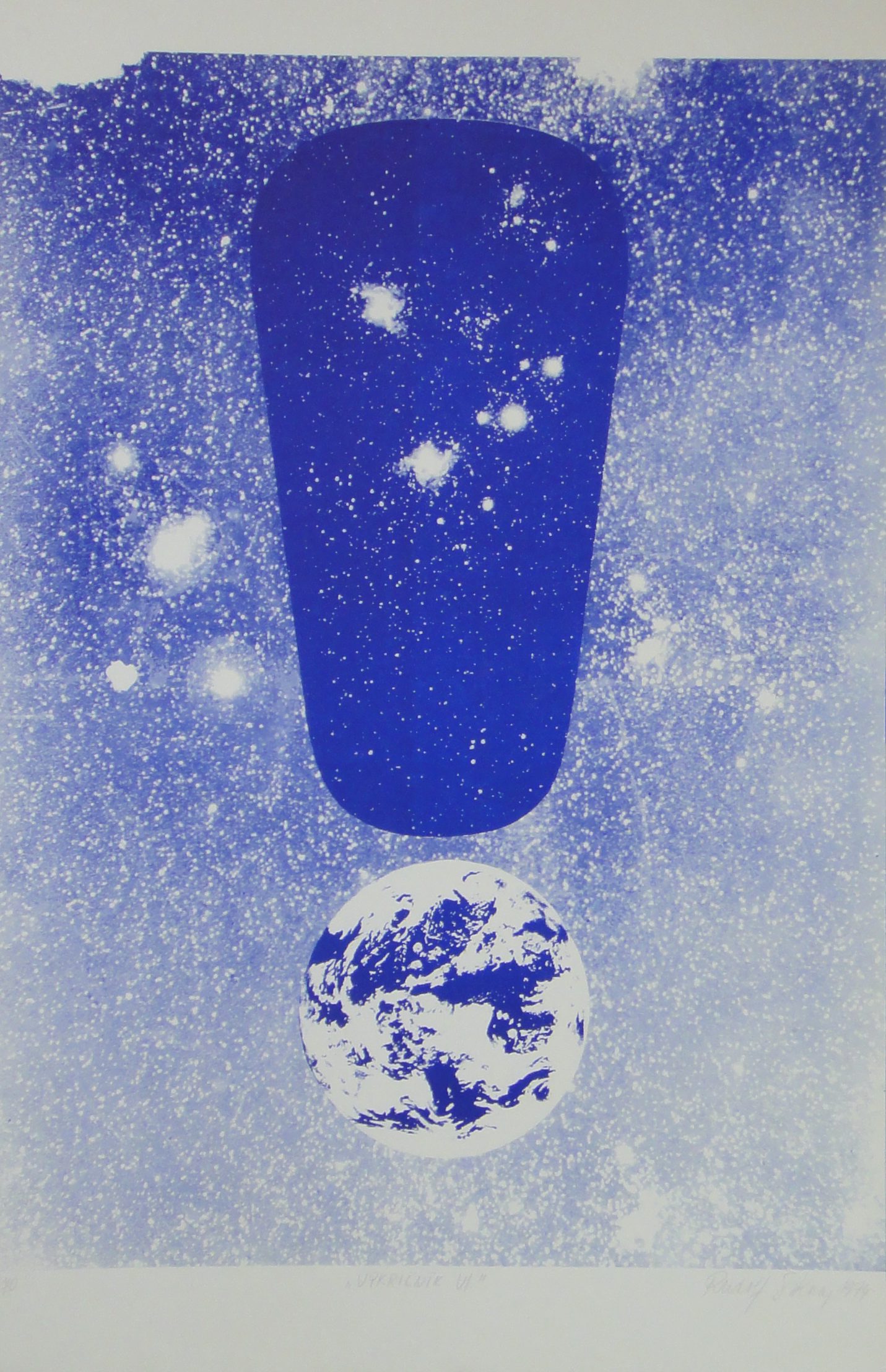 Sikora Rudolf, 1974, Výkričník VI., serigrafia, 41 zo 70, 44x70.jpg