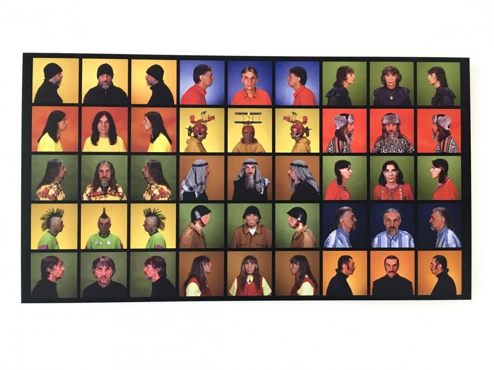 Prechodové portréty II, 2003, fototlač na plaste, 100 x 50