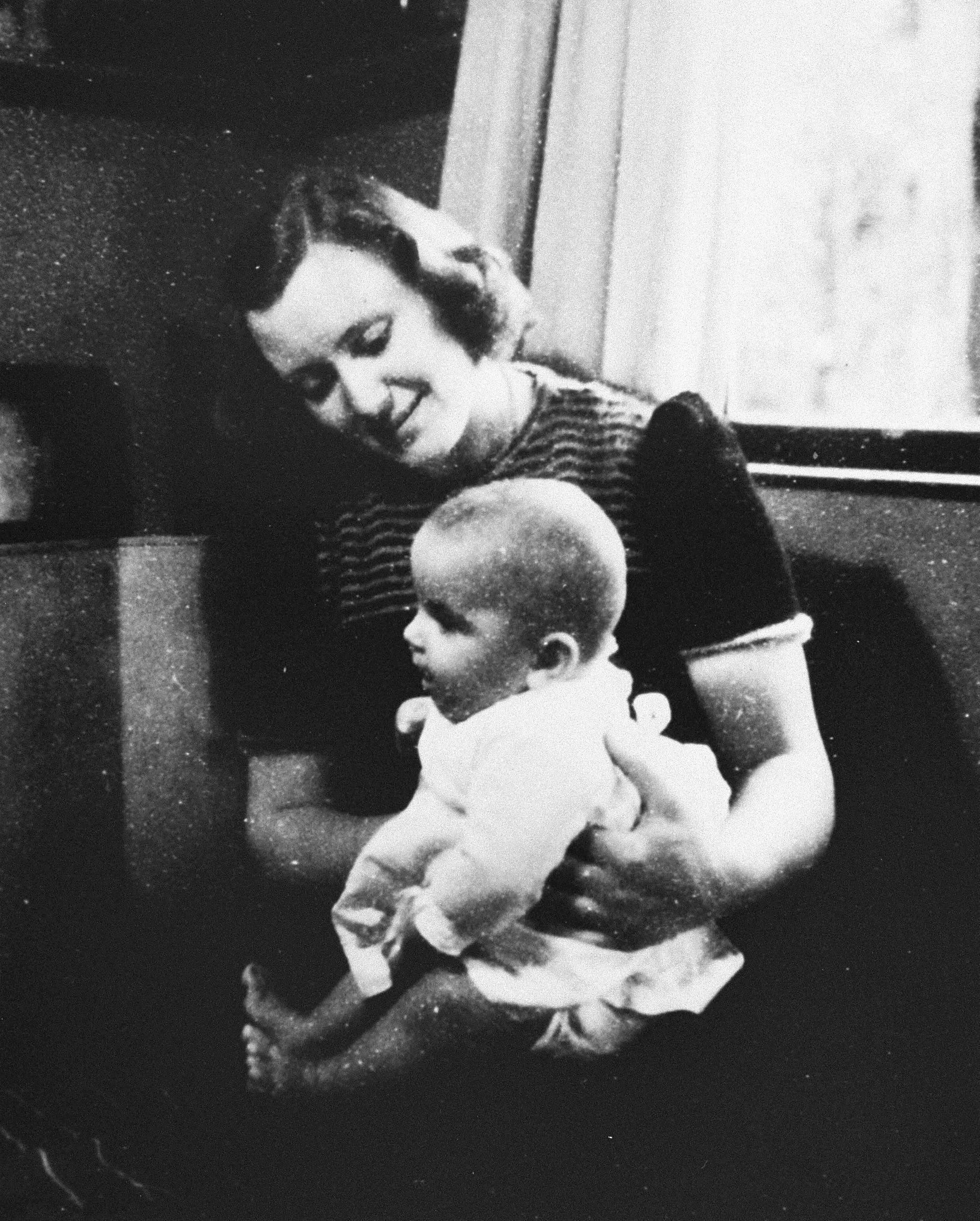 Marian Pritchard with Erica Polak, a Jewish baby she was hiding in 1944. Part of the Dutch resistance under Nazi occupation, Pritchard later told an audience at a 1996 lecture at University of Michigan: “By 1945, I had lied, stolen, cheated, deceived and even killed.".” (photo from the US Holocaust Memorial Museum)