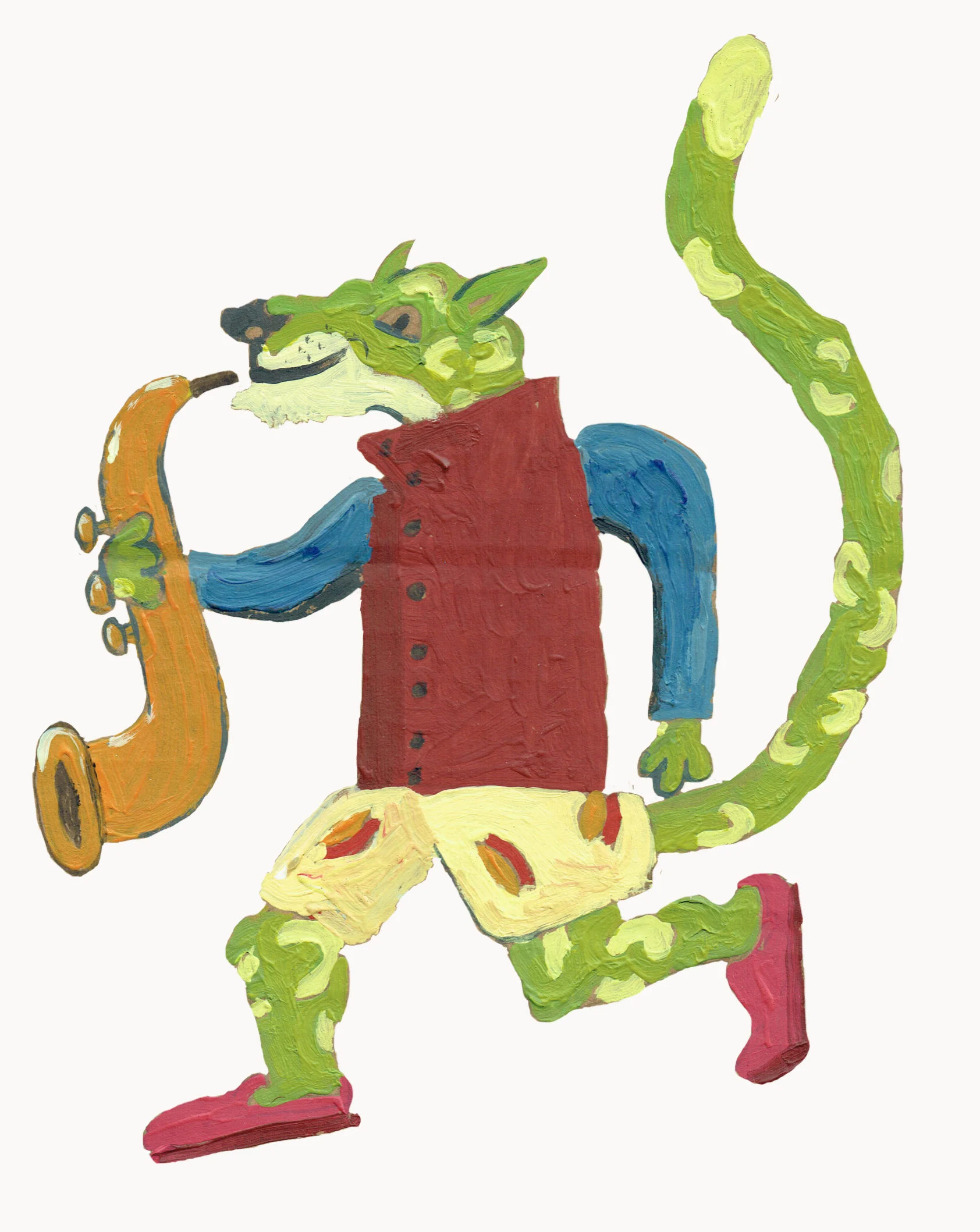 This one is wearing more or less the same outfit I was when I painted it