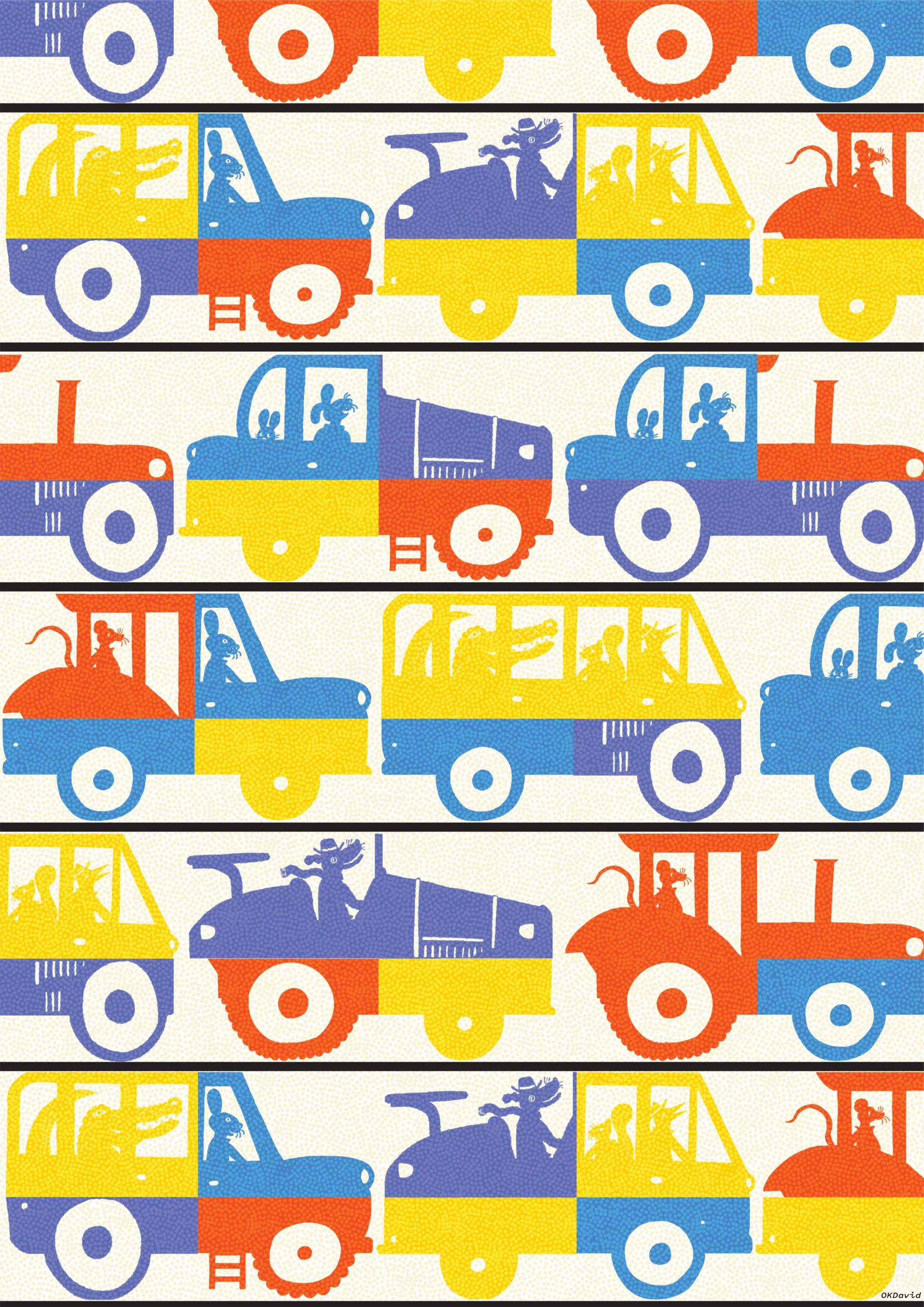 Animal Cars print