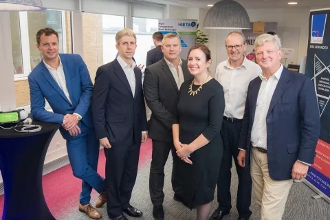 Pictured (L-R): Marc Ive – Rezzcomm, Gareth Williams – YellowDog, Steve Parsons - Greengage Lighting, Karen Brooks - SETsquared Partnership, Mike Adams - Hieta Technologies and Nick Bullman - CheckRisk