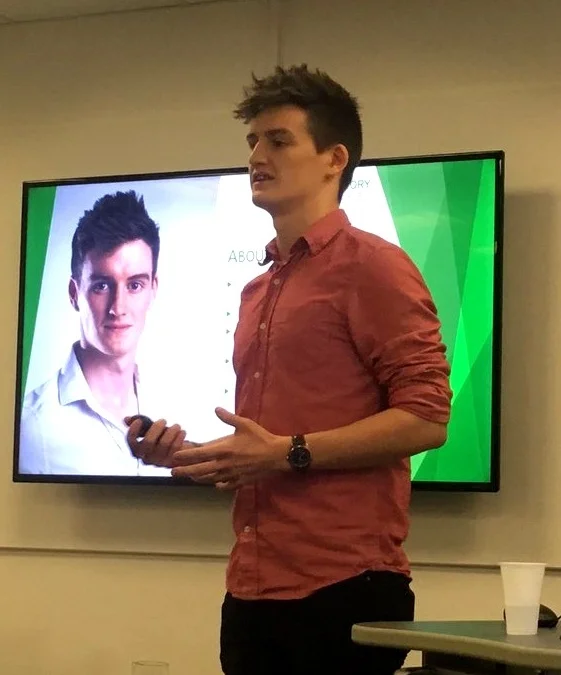 Eoin Sharkey presenting The Bio-Factory at Bath SETsquared First Tuesday Talks