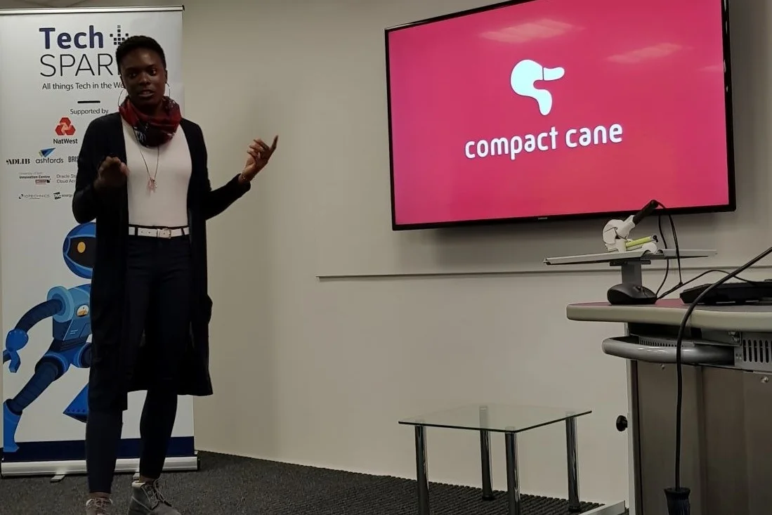 Nia speaking at SETsquared Bath’s First Tuesday event in December 2018