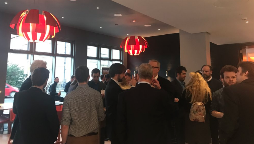 DELEGATES AND STAKEHOLDERS ENJOY A DRINKS RECEPTION TO OFFICIALLY LAUNCH THE ADVANCED ENGINEERING BUSINESS ACCELERATION HUB