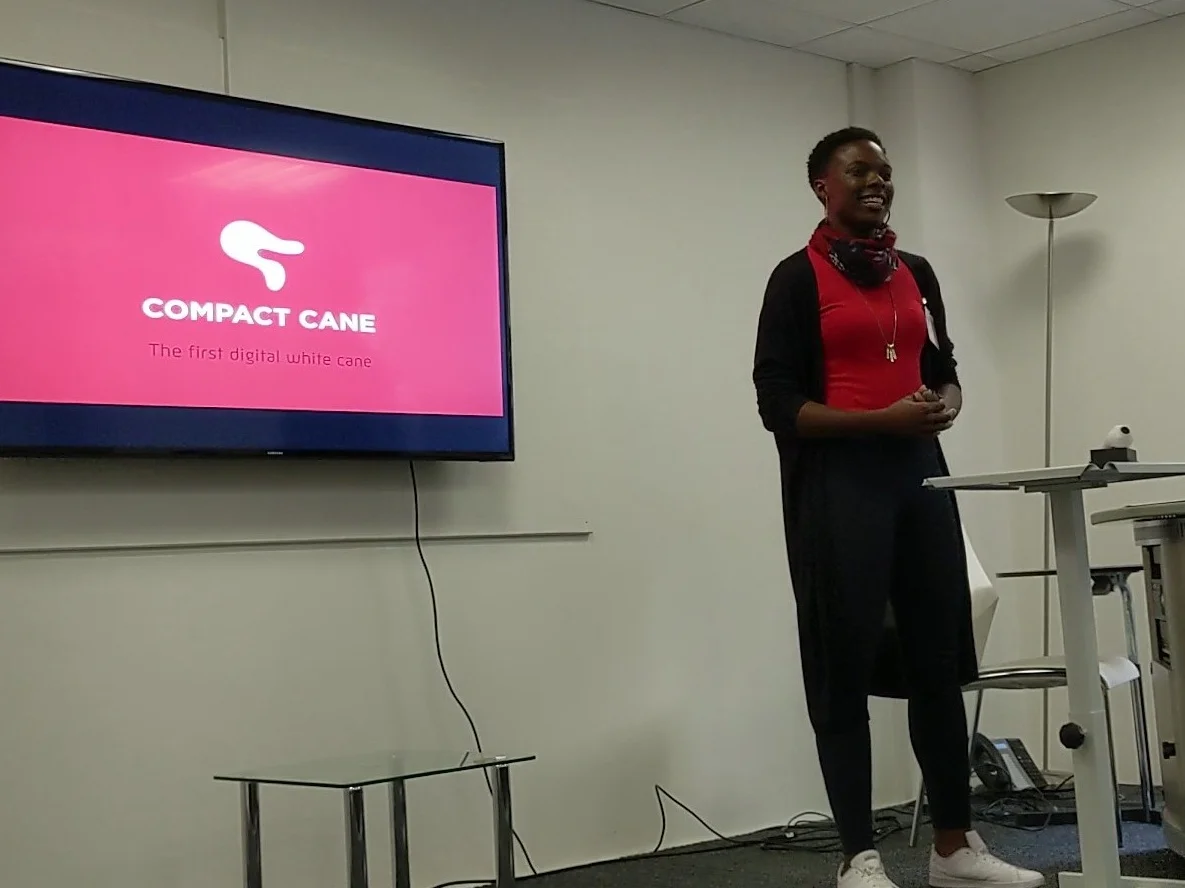 Nia Simpson at SETsquared Bath Pitch Practice event