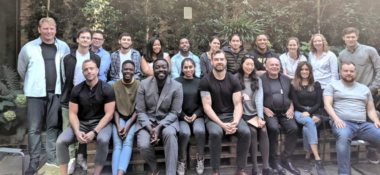 Nia Simpson, Founder of Compact Cane - first row, second left - with the rest of the Bethnal Green Ventures tech for good startups. Picture from Bethnal Green Ventures Twitter page.