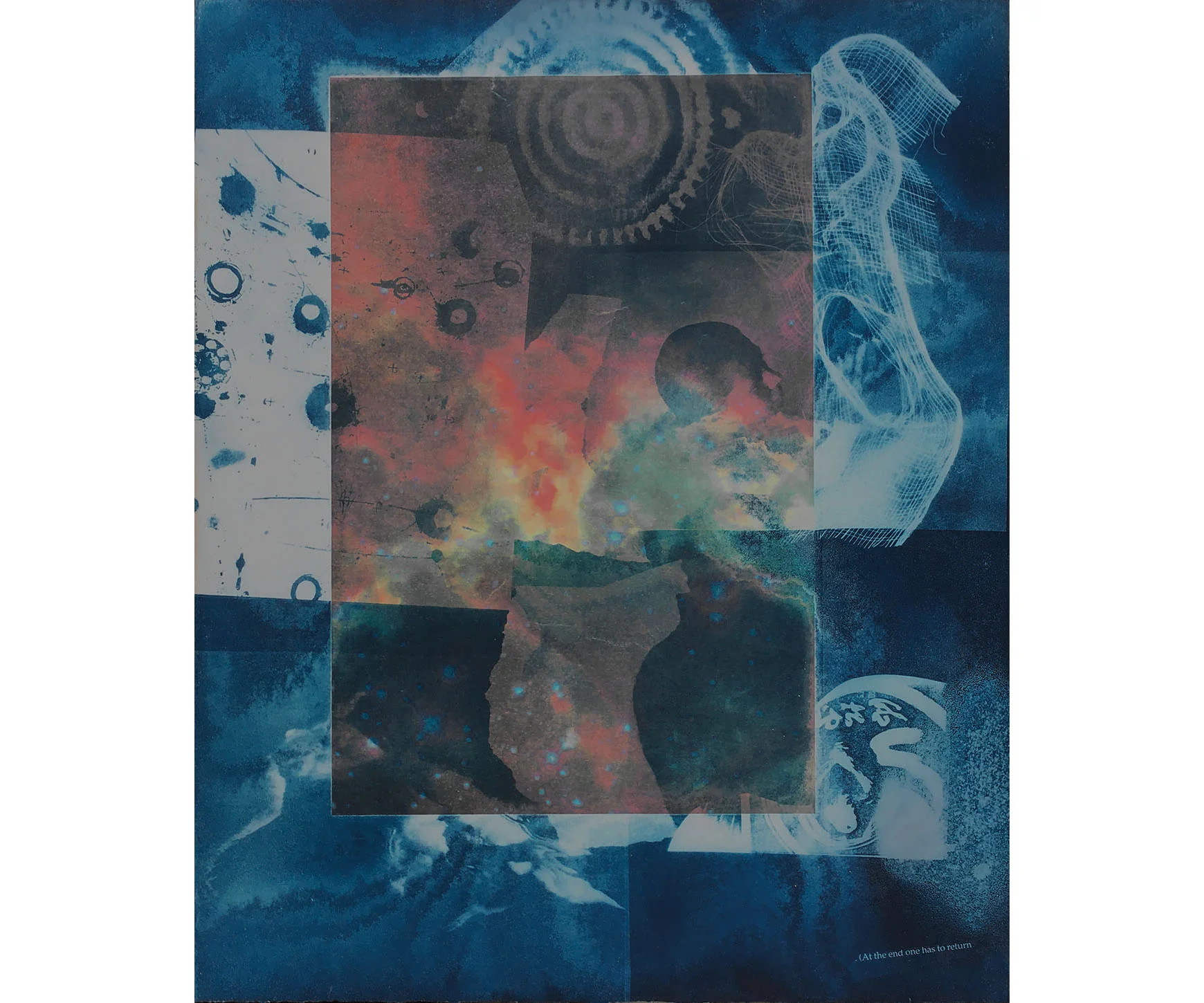 At the End One Has to Return, 1997. Cyanotype on paper, 22 x 18