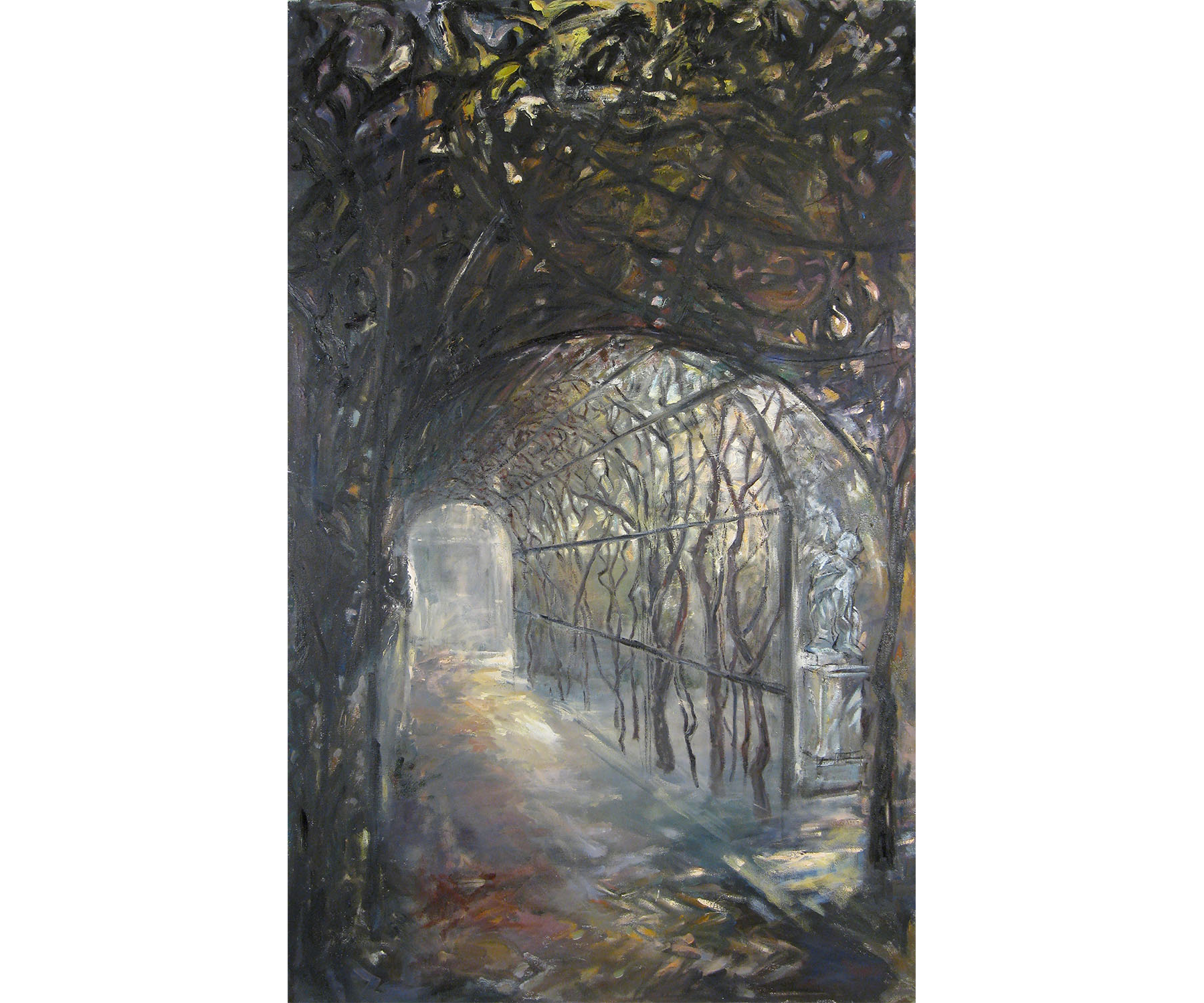 Pergola III, Oil and Acrylic on Canvas, 2015. 60 X 38