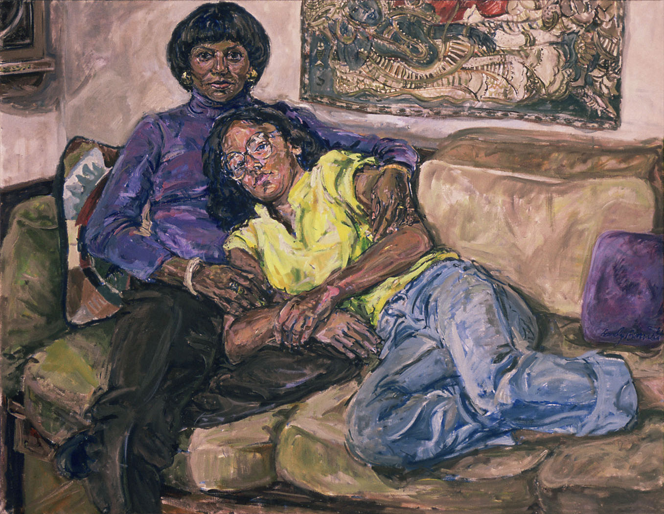  Margie and Amy, 1982,  Oil on Canvas, 52 x 56 