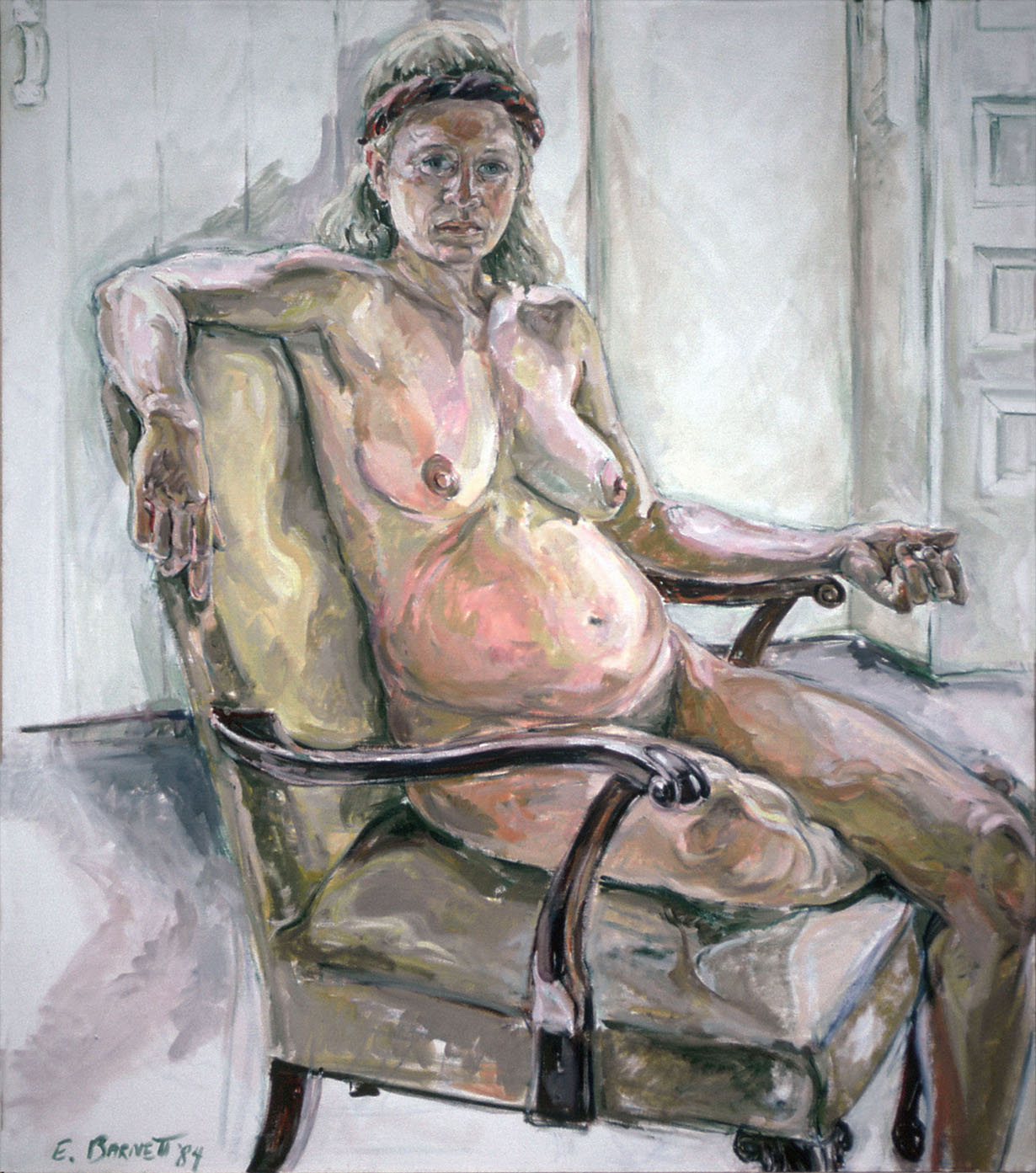  Diana, Pregnant, 1984, Oil on Canvas, 50 x 44 