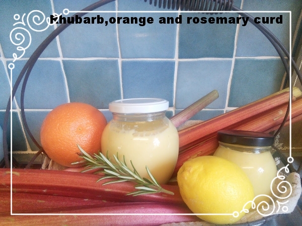Rhubarb is an excellent alternative to the usual citrus fruit used to make curds. I love that I can use eggs from my own coop to make the thick, creamy spread that is made by cooking together rhubarb juice, egg yolks, butter and sugar. The Fresh fruit juice and sugar provide the flavour of the curd, while the egg yolks serve to thicken up the mixture as it cooks. Most curd recipes also call for butter to be added to the finished curd, just to add a little extra richness and an extra-silky texture. This rhubarb curd is made the old-fashioned way, with butter, free-range eggs, rhubarb, orange and lemon juice and a sprig or two of rosemary. 