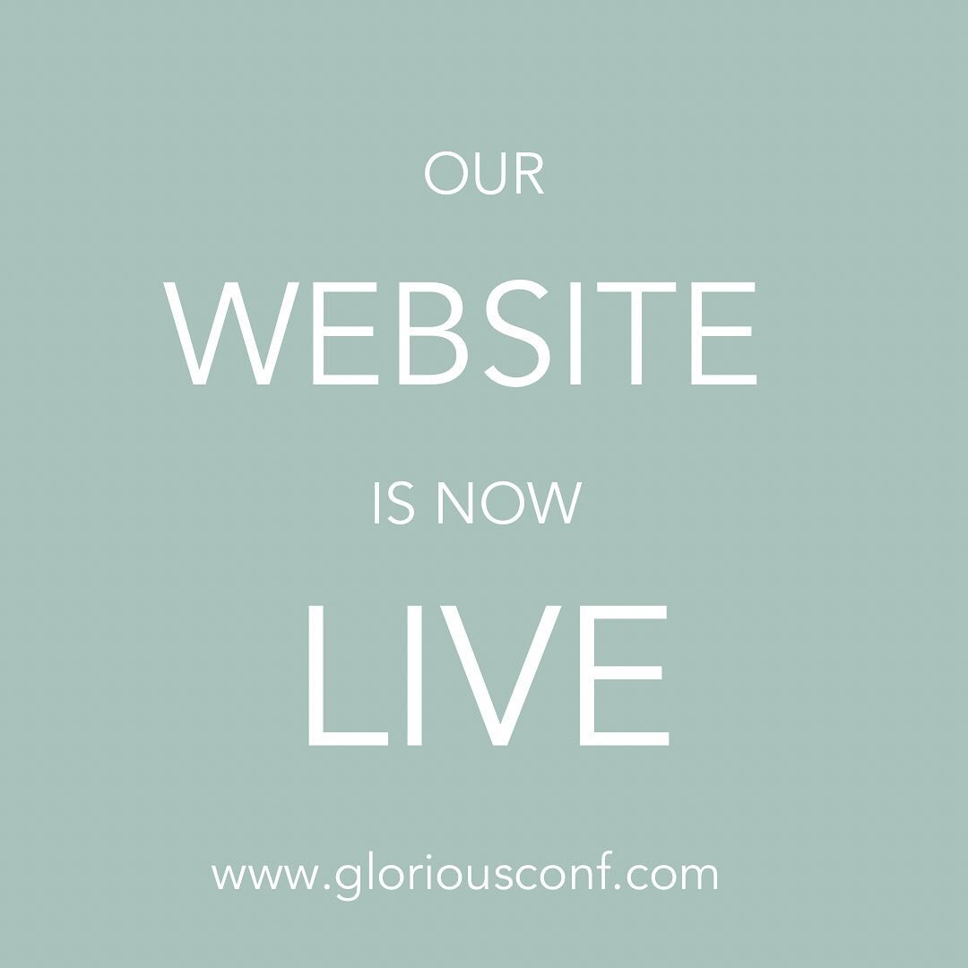 GLORIOUS WEBSITE NOW LIVE!!!

Our website has been updated for 2023! For all the information you need and to buy tickets go to&hellip;
www.gloriousconf.com or head to the link in our bio 

Share with your world!!