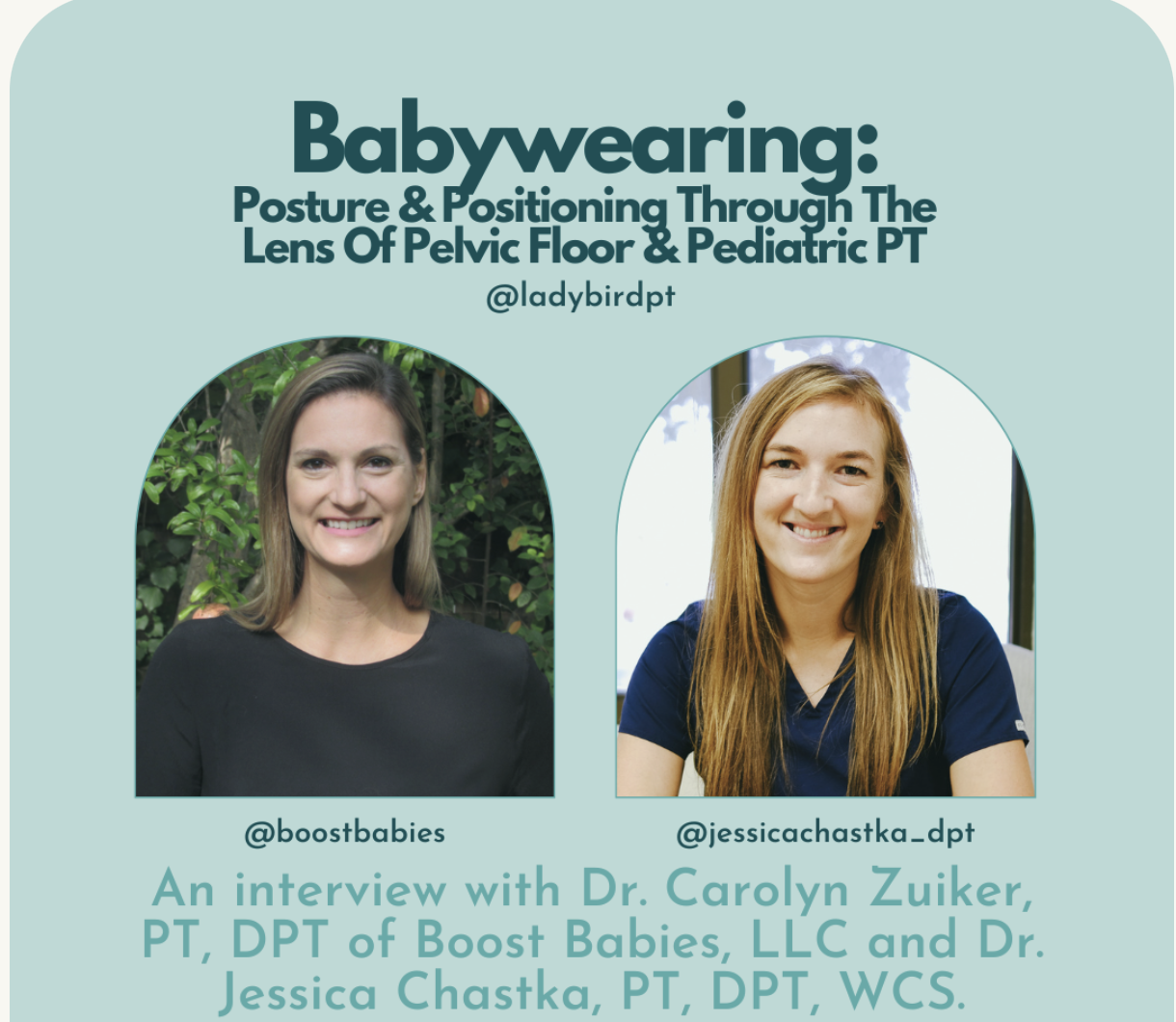 Babywearing: Posture &amp; Positioning Through The Lens of Pelvic Floor and Pediatric PTs (a webinar with Lady Bird PT)