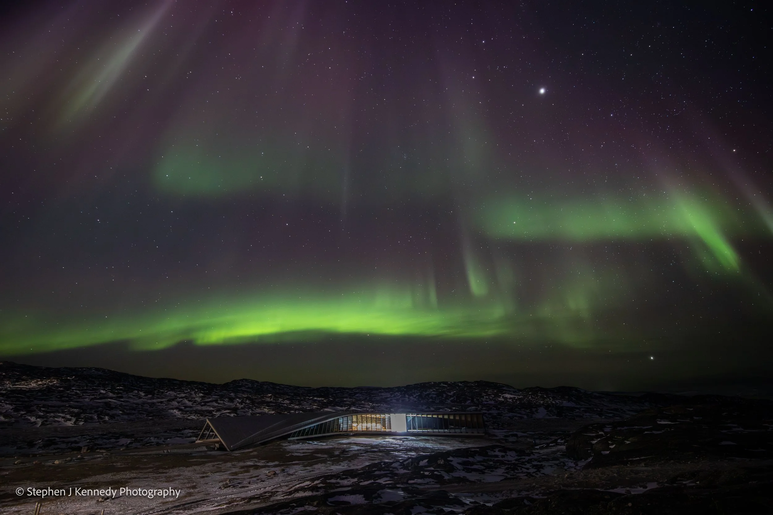 Aurora over Ilulissat Icefjord Centre