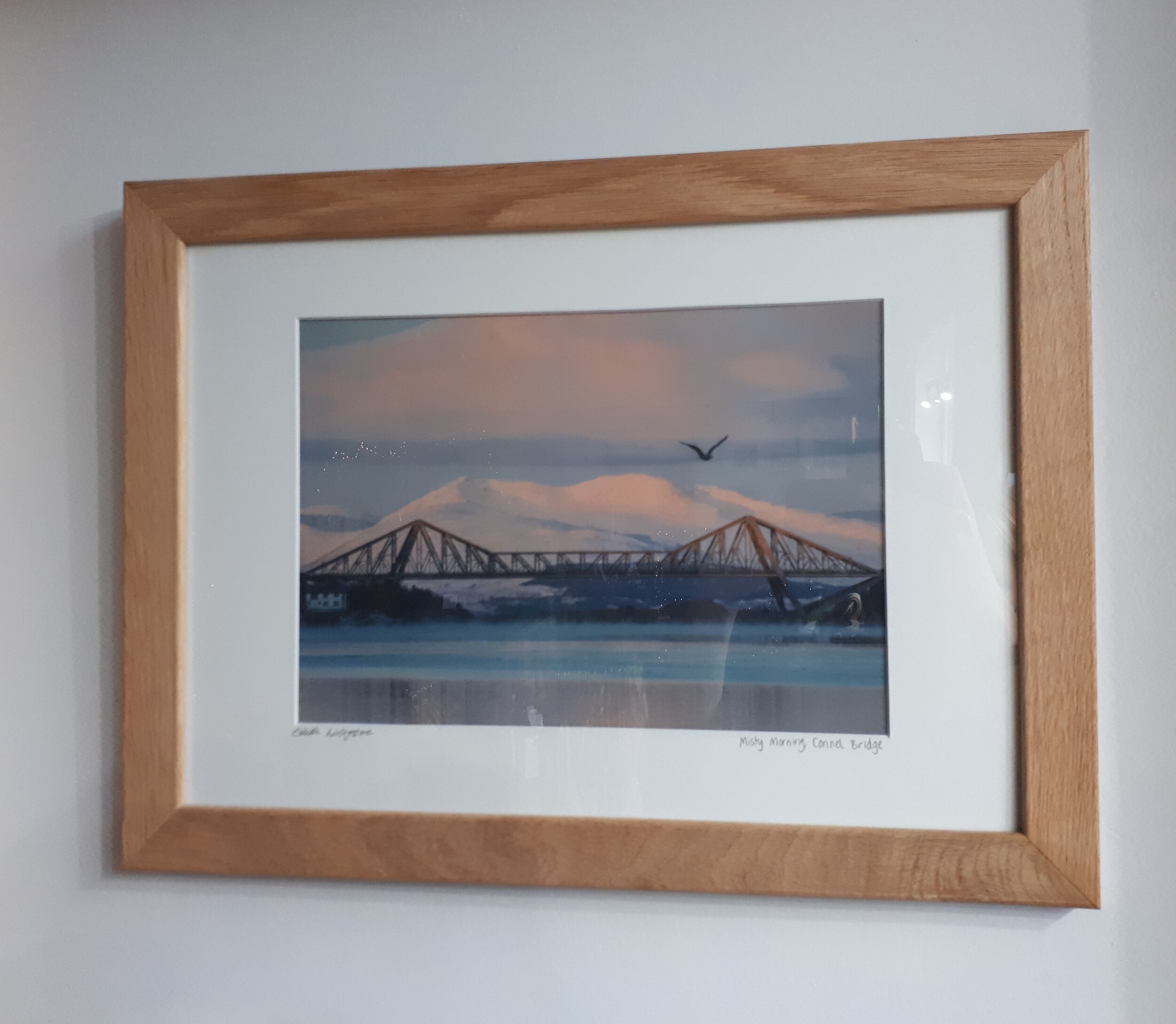 Solid Oak Framed A3 Mounted Print (20x16 inches with mount)