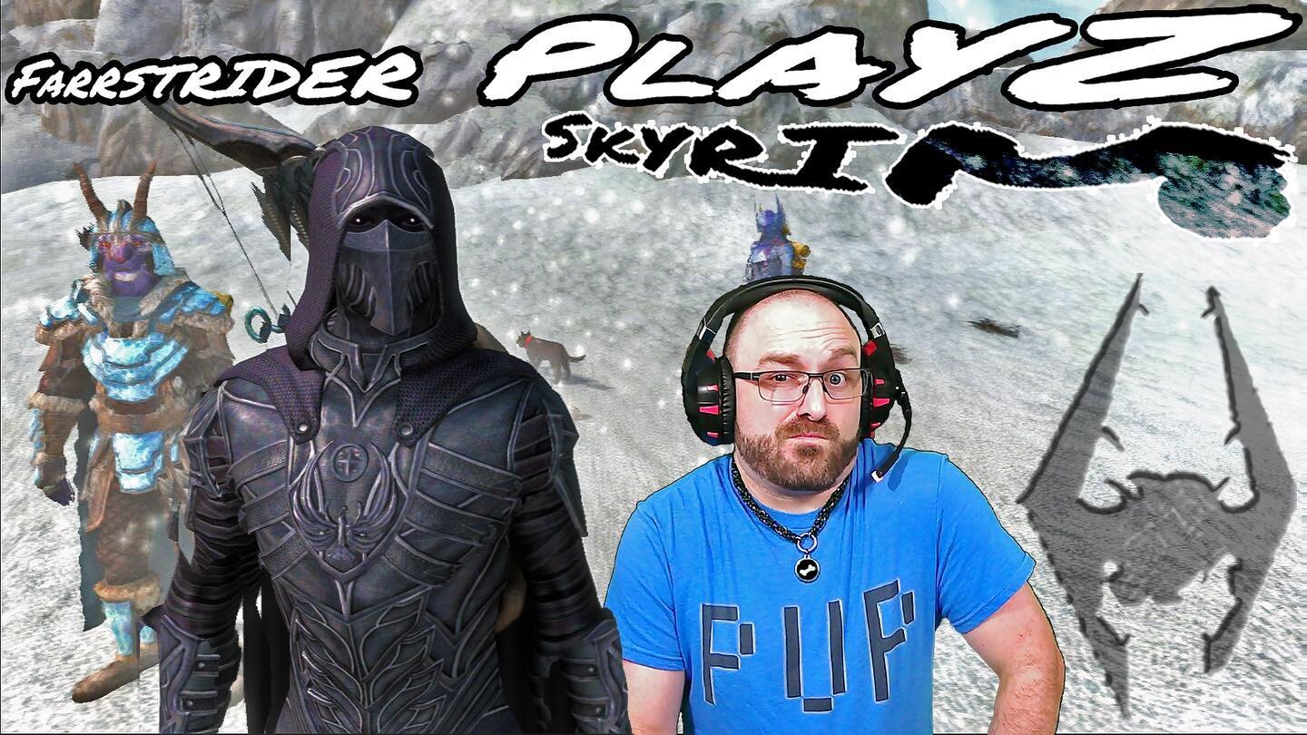 Bork! Today the Murdersquad will be time traveling, or something, in Skyrim... I don&rsquo;t really know, I didn&rsquo;t pay attention to what the dragon told me last week... I just better get to kill something 🤪🐾
5pm Pacific today
Farrstrider.com
