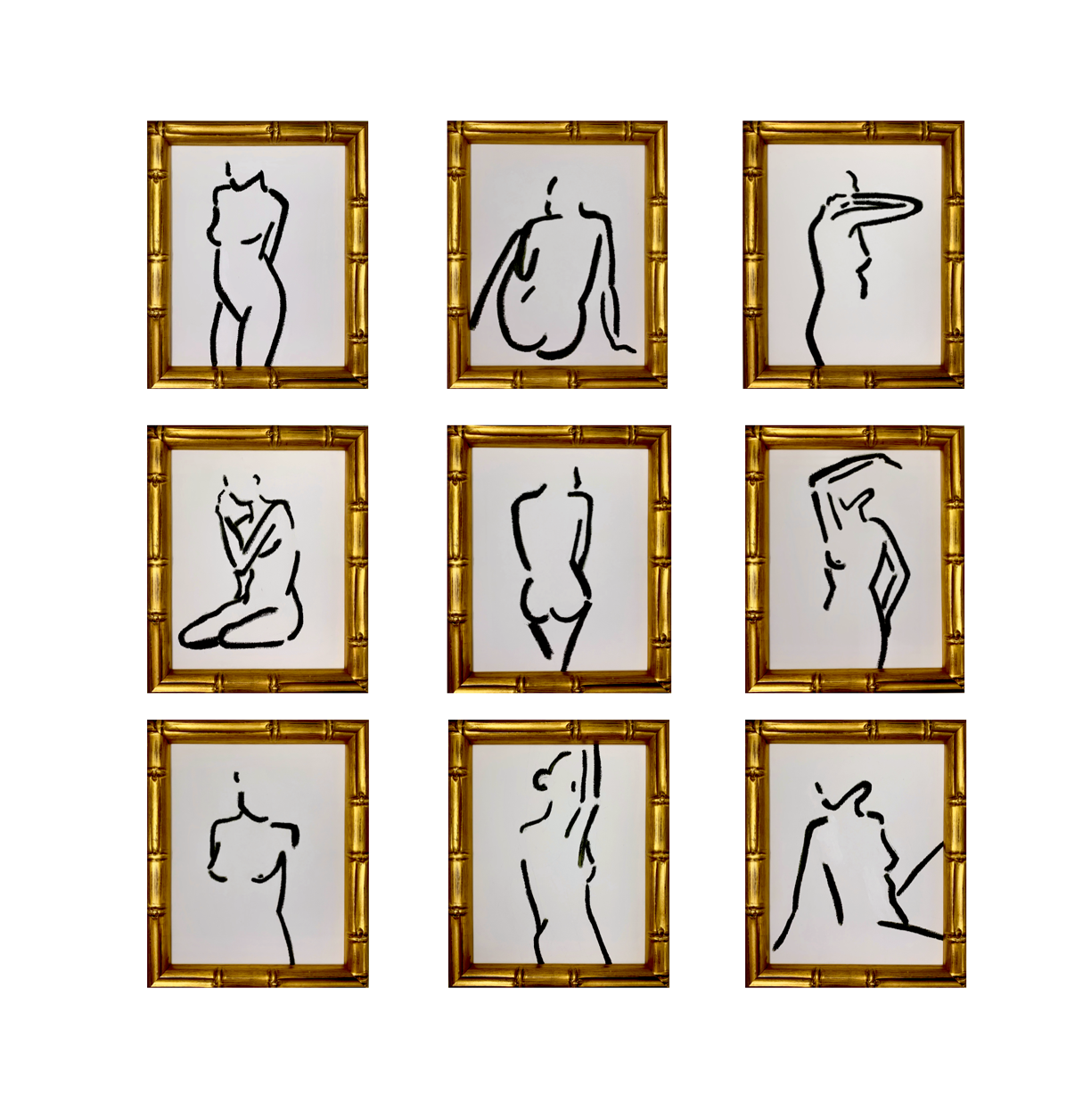 Female Figures Study, Turkish Umber Green (9)