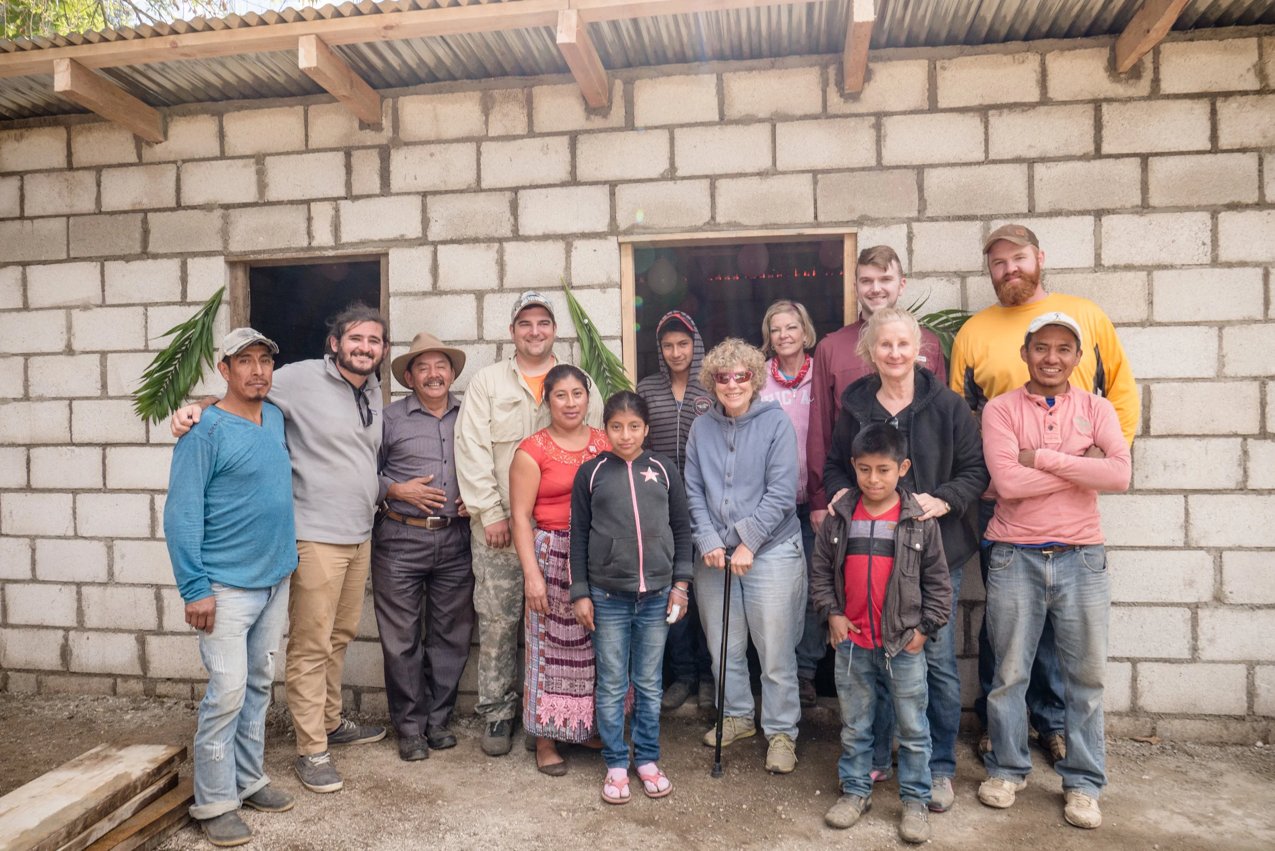 Juana and Her Daughter Pictured with the Mission Team, Teri, and Others