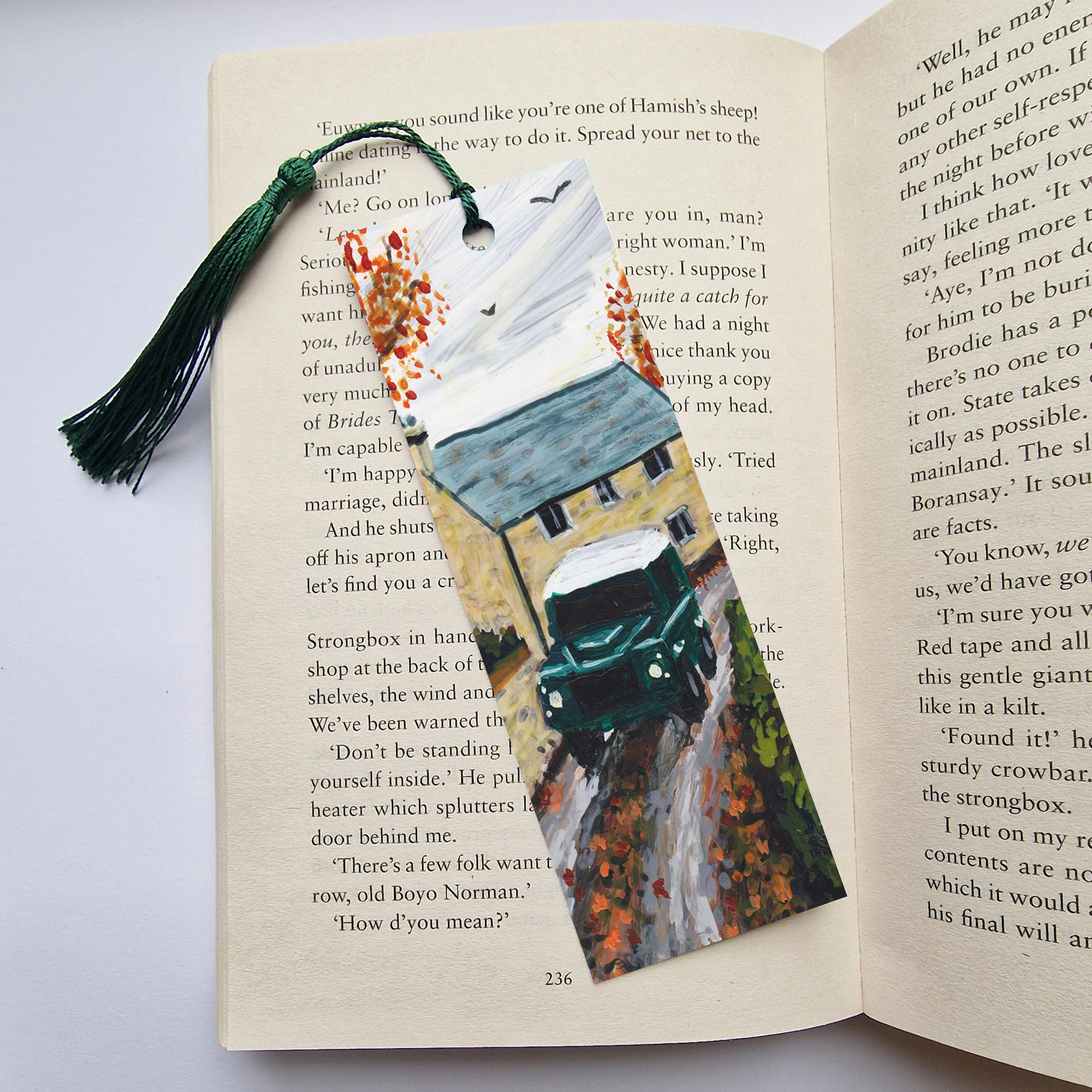 Autumn Land Rover Bookmark