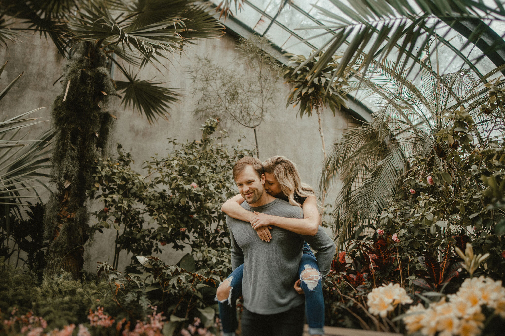 casual greenhouse engagement | kelsey + max