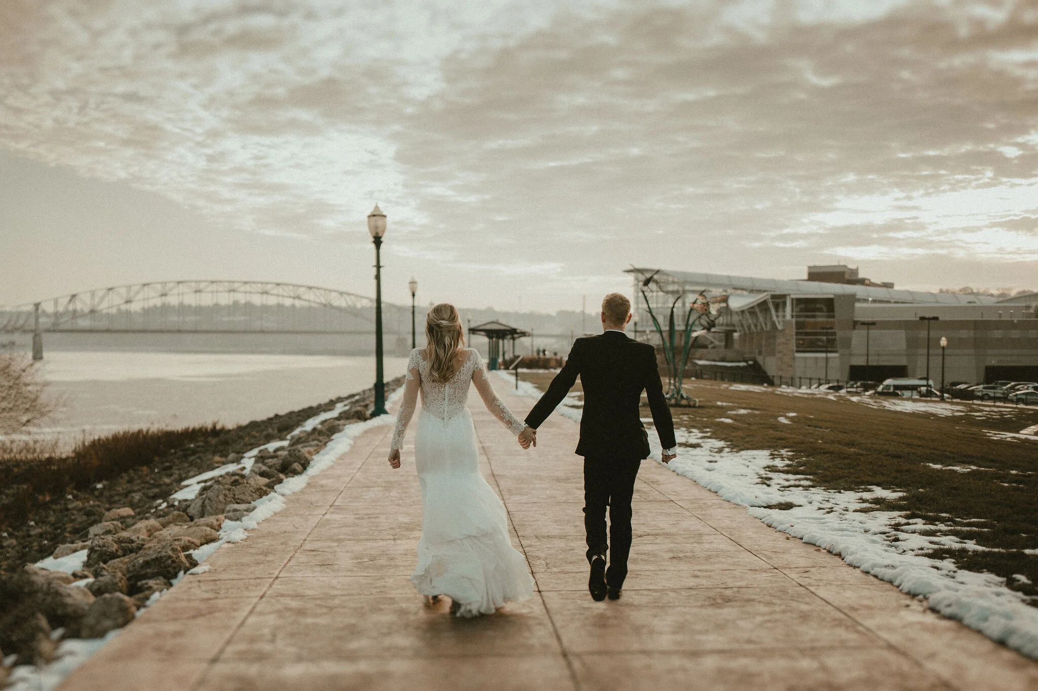industrial, modern winter wedding | o'connell
