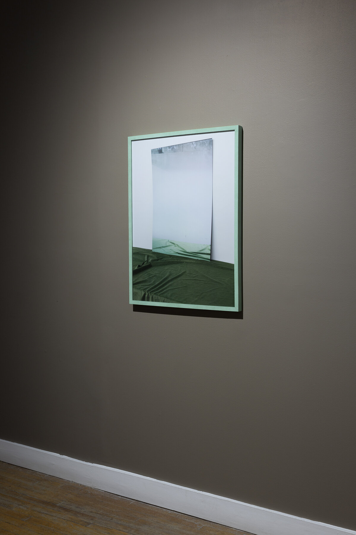  Installation view in  Mirror with a Memory  at Platform Center for Photographic + Digital arts, archival pigment print with flocked frame, 2020 