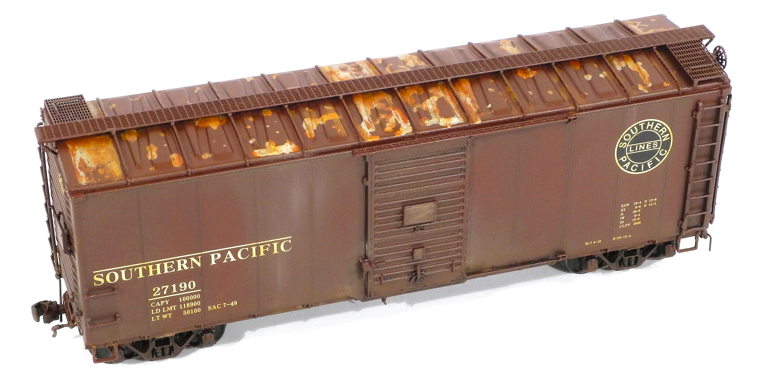 logging car custom weathered from historic picture lot 4 HO 4 rusty