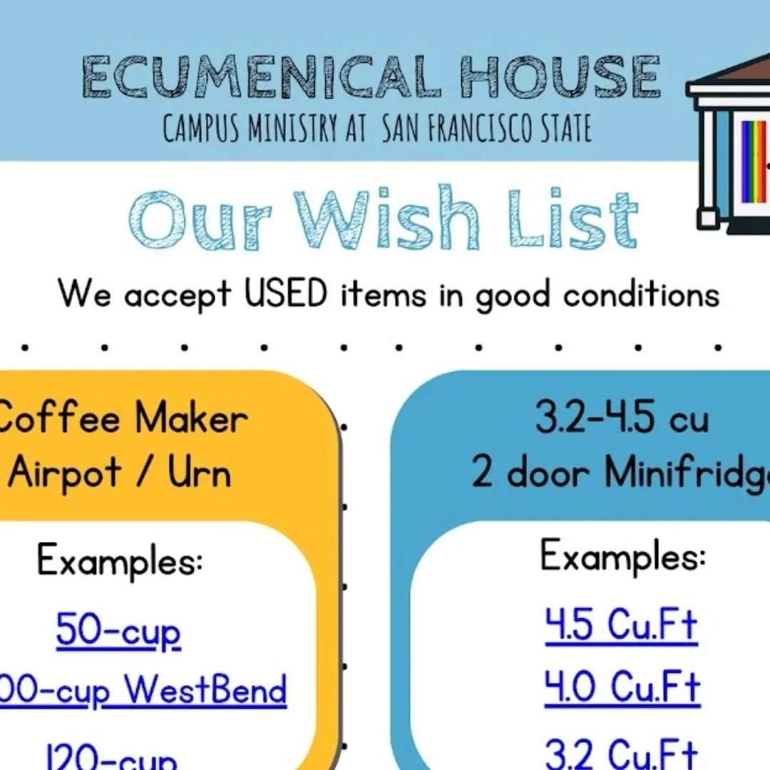 Help EcHouse by donating any new/used items from our wish list! bit.ly/echouse-wishlist