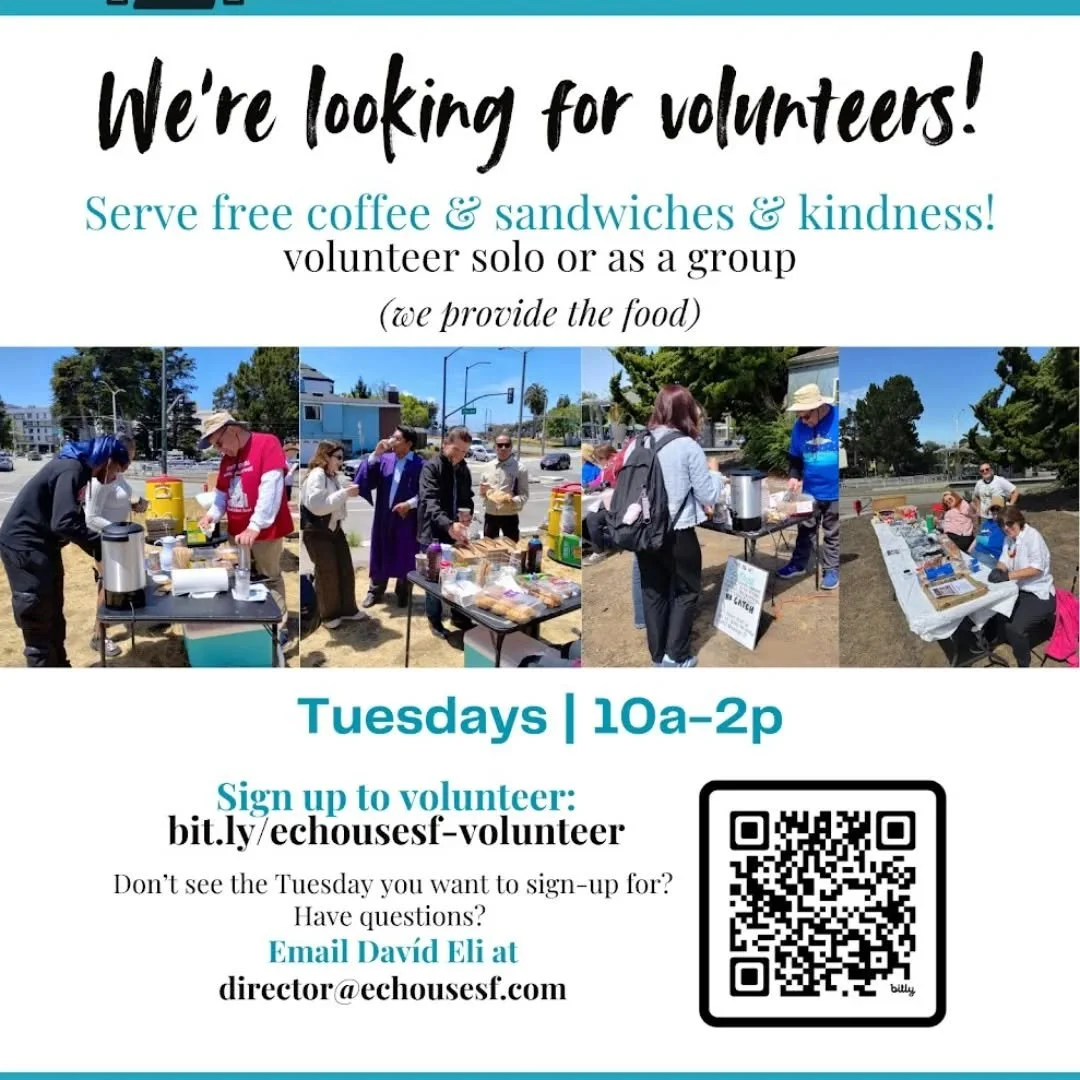 Volunteer with Ecumenical House on a Tuesday! We provide the food, you provide the smiles and kindness!