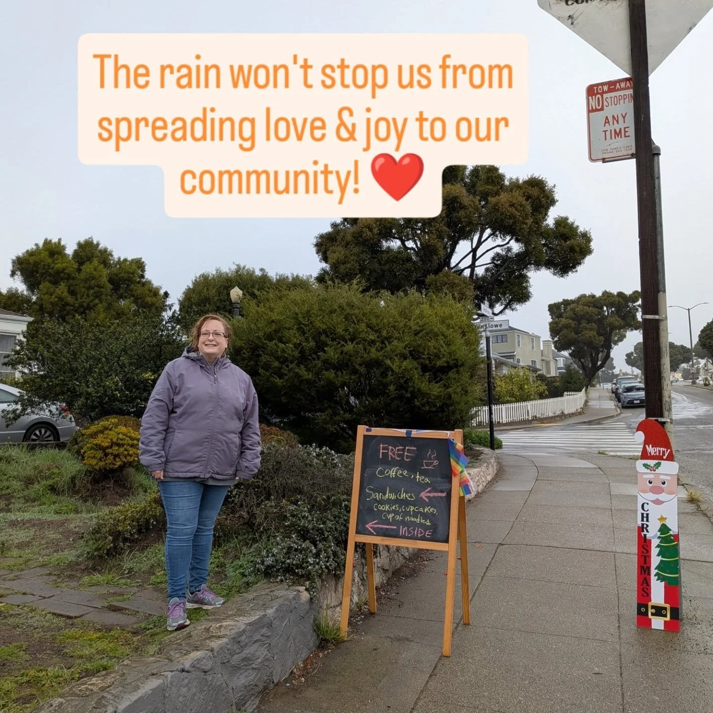 The rain won't stop us from serving love and joy to our community and SFSU students taking finals 🎉